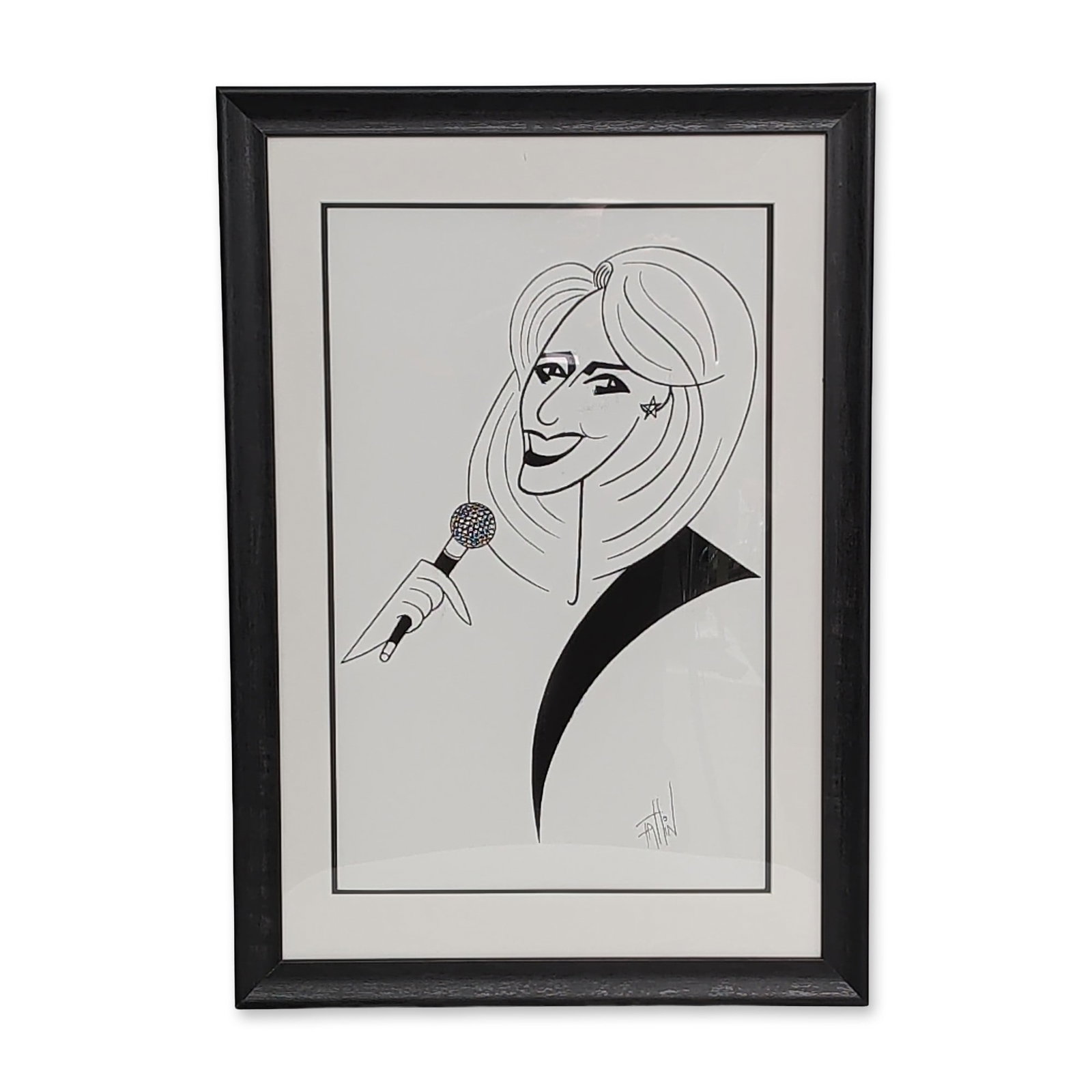 Ink Caricature of Jamie deRoy by Ken Fallin (American, b. 1948) (1 of 4)