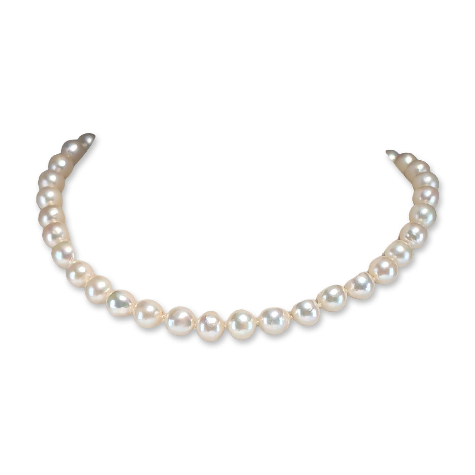 Cultured Pearl Necklace with Sterling Silver Clasp (1 of 5)