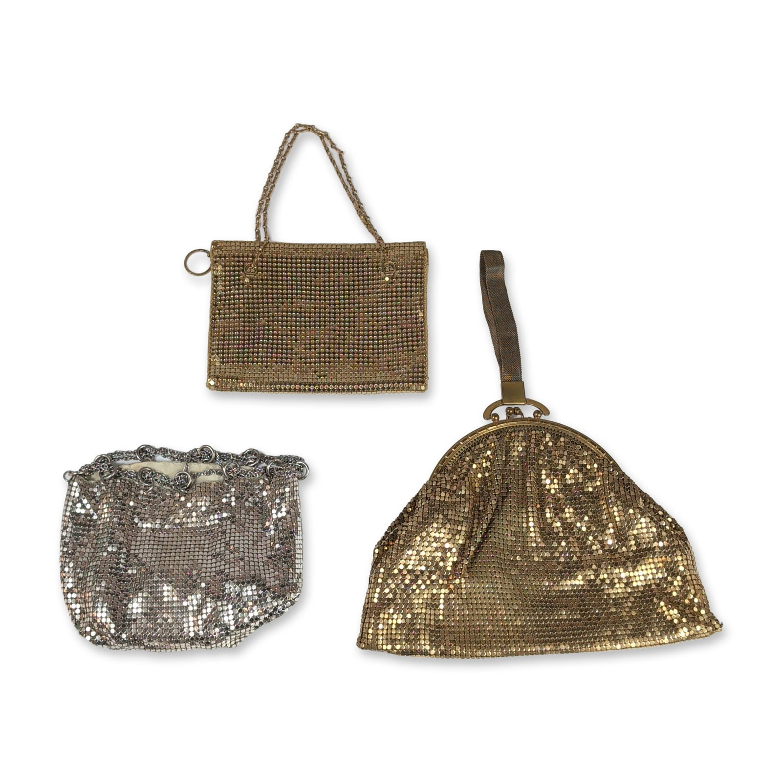Trio of Whiting and Davis Metal Mesh Handbags (1 of 5)
