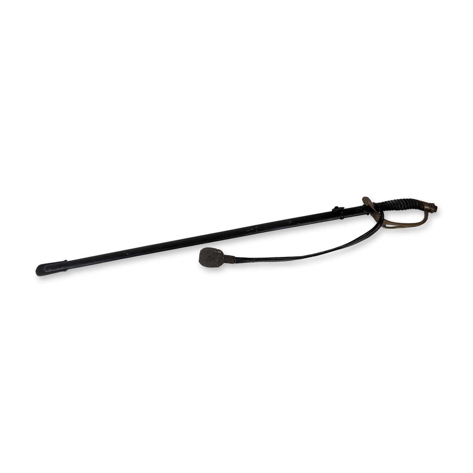 Imperial Prussian M1889 Cavalry Officer Sword: The Kavallerie-Offizier-Sabel KD89, from the era of Kaiser Wilhelm II, has a straight, single-edged steel blade with double fullers. Its brass hilt includes a folding guard adorned with a pierced Prus
