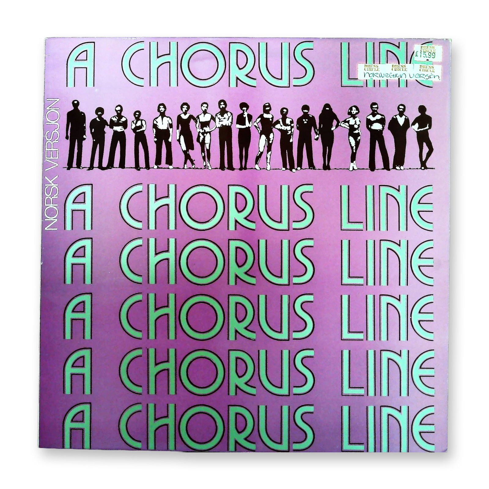 A Chorus Line Norwegian Cast Recording Vinyl LP Sleeve and Marius M?ller Vinyl Record (1 of 3)