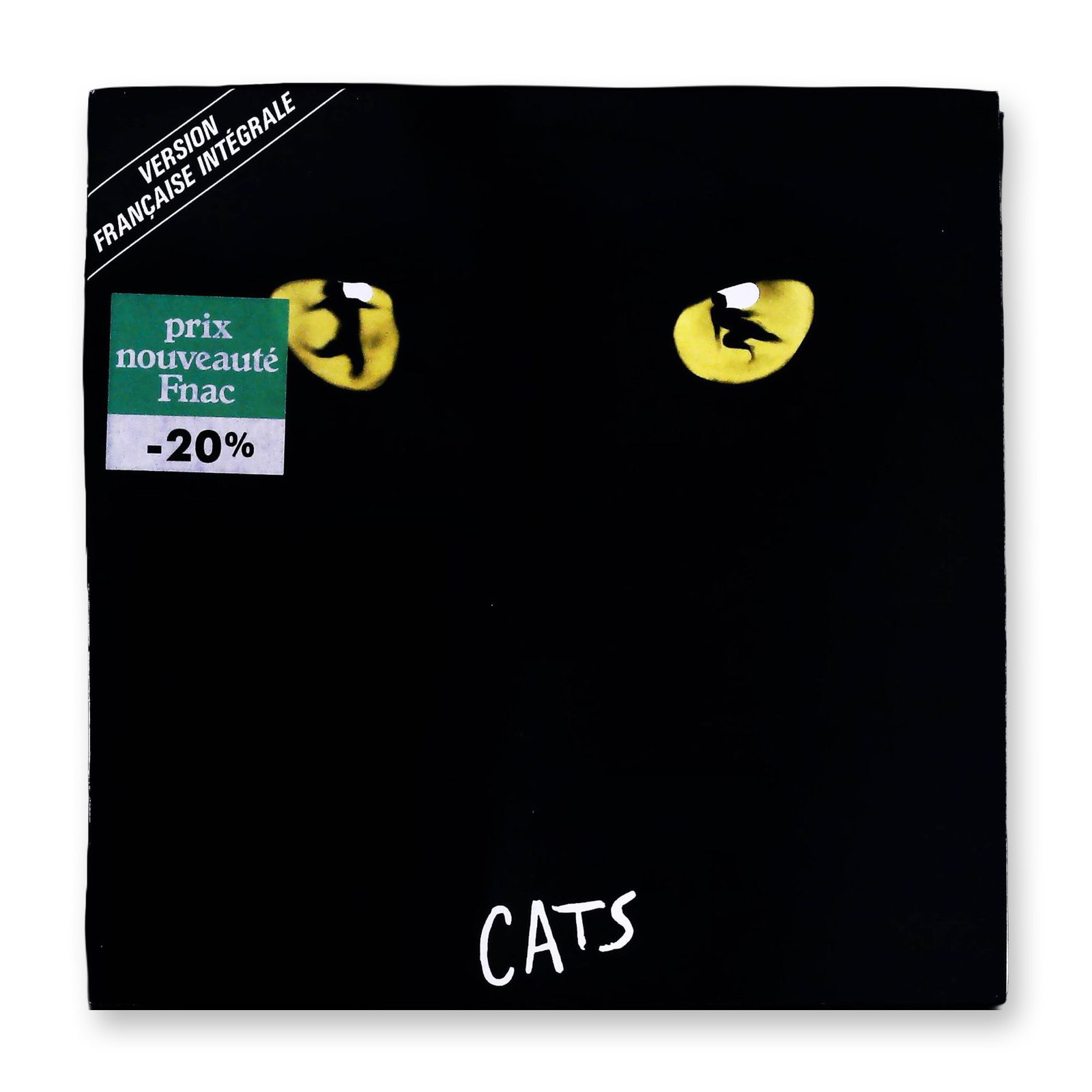 Andrew Lloyd Webber Cats Version Francaise Integrale Original French Cast Recording Double Vinyl LP: This is a double vinyl LP set of the original French cast recording of the musical Cats (Version Francaise Integrale). The music is composed by Andrew Lloyd Webber, based on Old Possum's Book of Pract