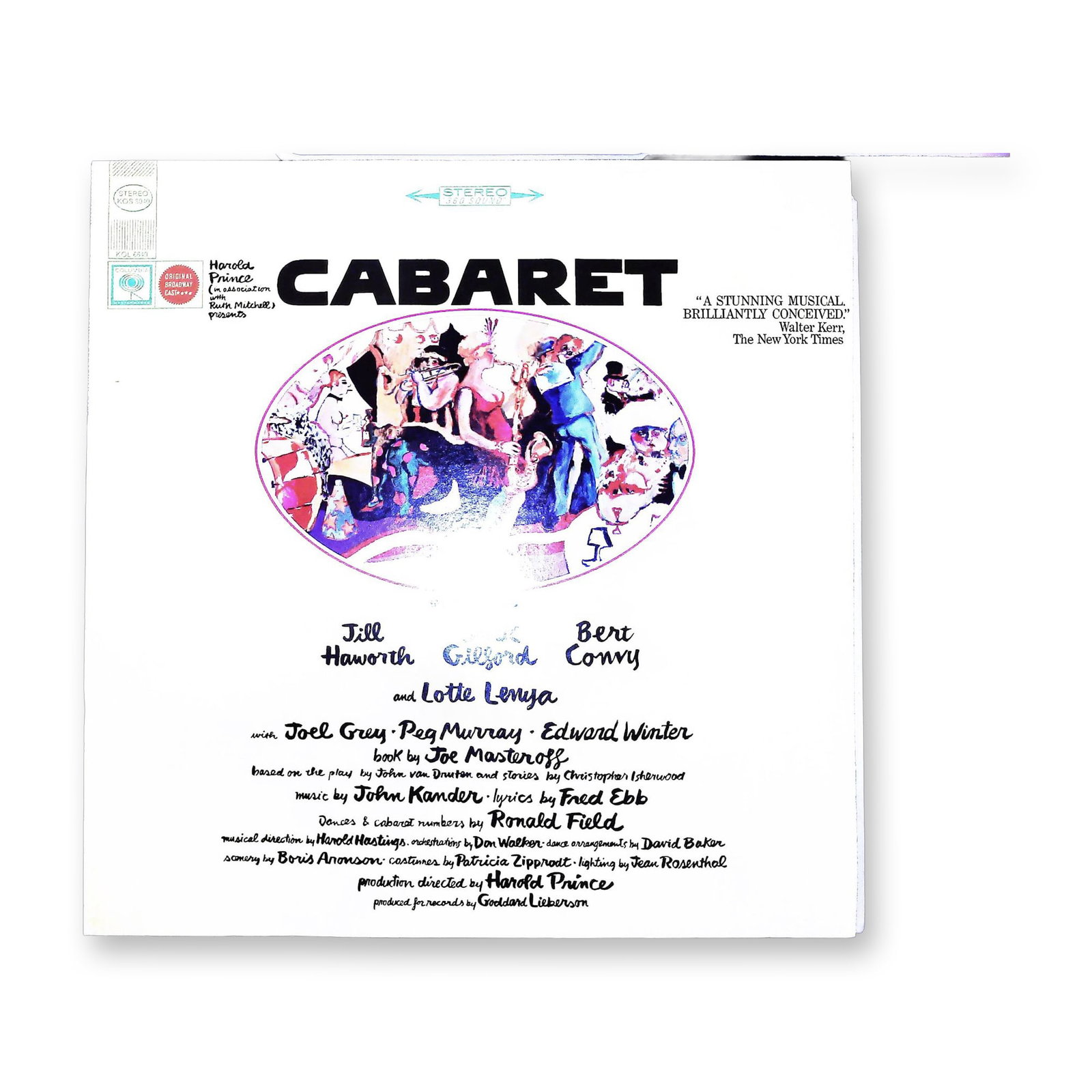 Cabaret Original Broadway Cast Recording Vinyl LP Columbia Masterworks KOS 3040: This 12-inch vinyl LP features the original Hungarian cast recording of the musical Cats (Macskak), composed by Andrew Lloyd Webber with lyrics by T.S. Eliot, translated by Jozsef Romhanyi. The perfor