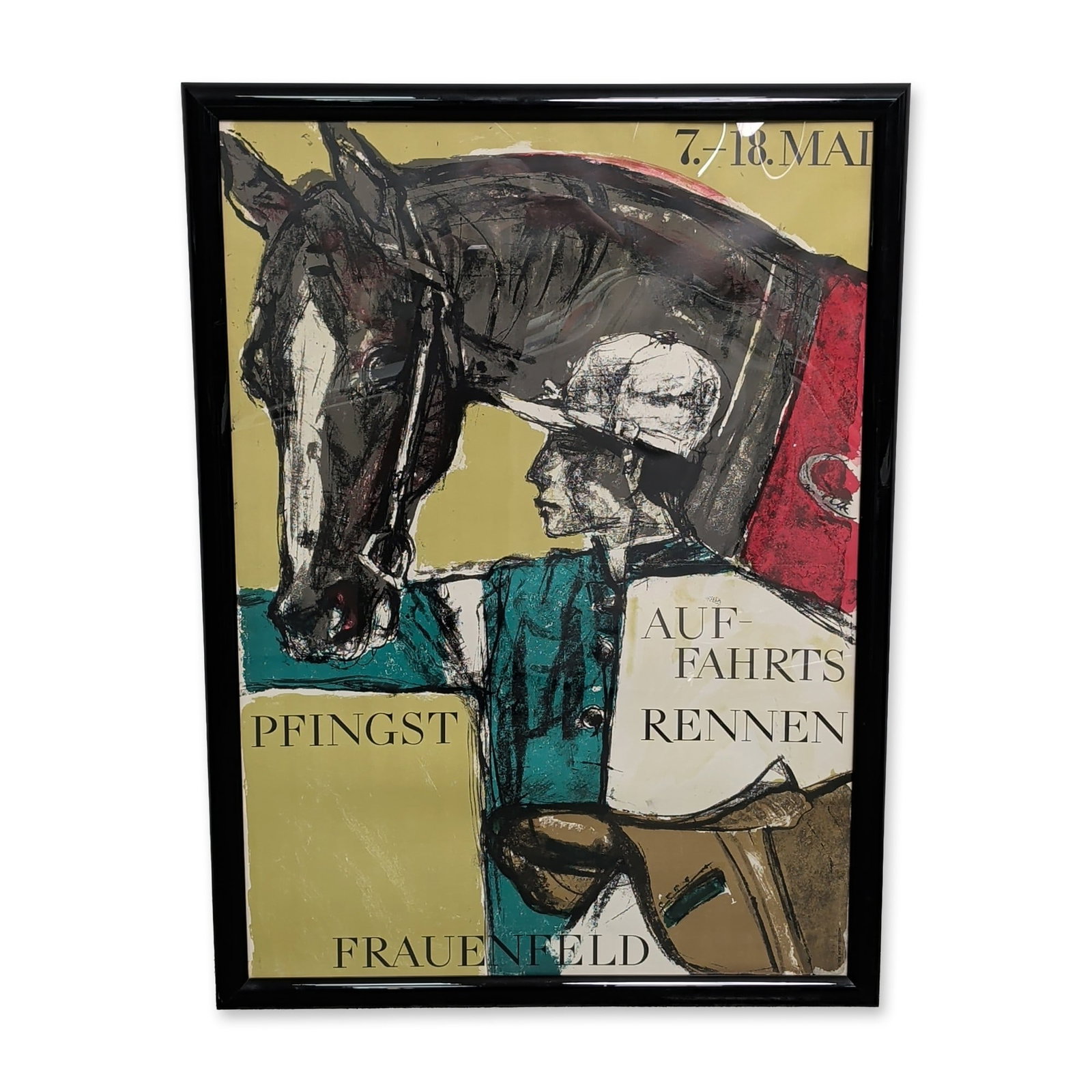 Hans Falk (Swiss, 1918-2002), Pfingst Rennen Frauenfeld Poster: Promotional poster for the 44th New York Film Festival, 2006. The poster features a black and white photograph by Mary Ellen Mark (American, 1940-2015) depicting director Federico Fellini on the set o