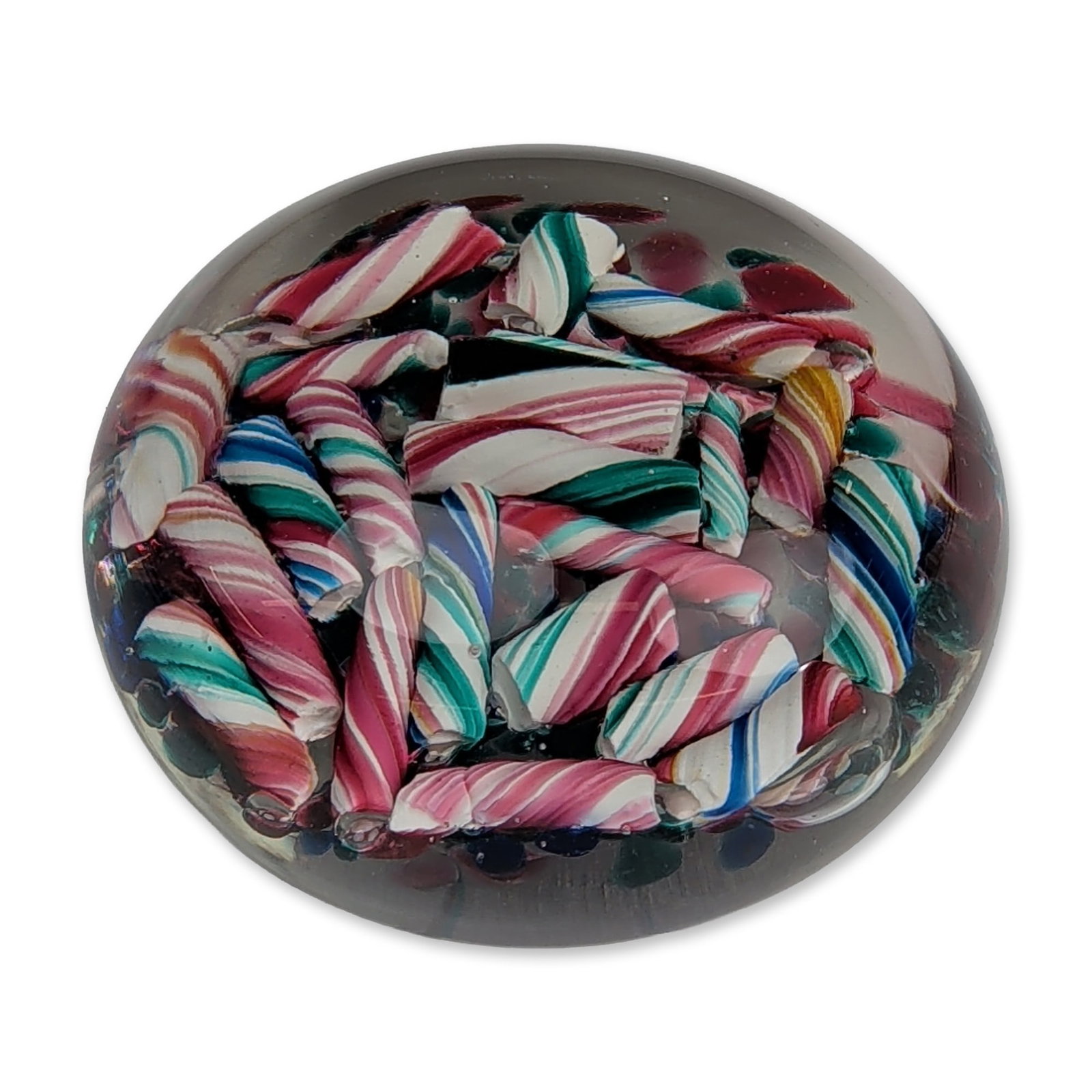 Edward Rithner Candy Cane Art Glass Paperweight (1 of 3)