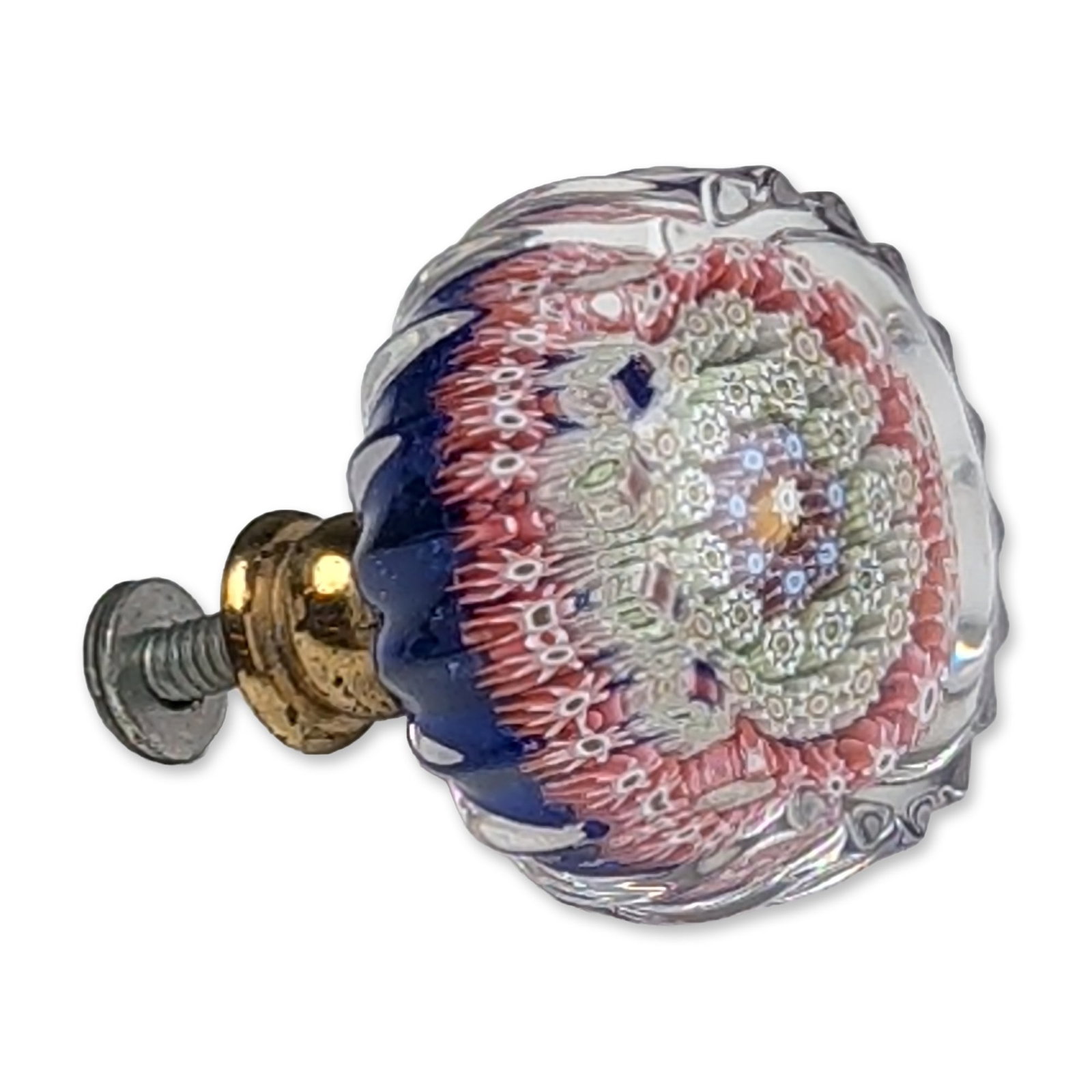 Perthshire Scotland Millefiori Art Glass Cabinet Knob (1 of 4)