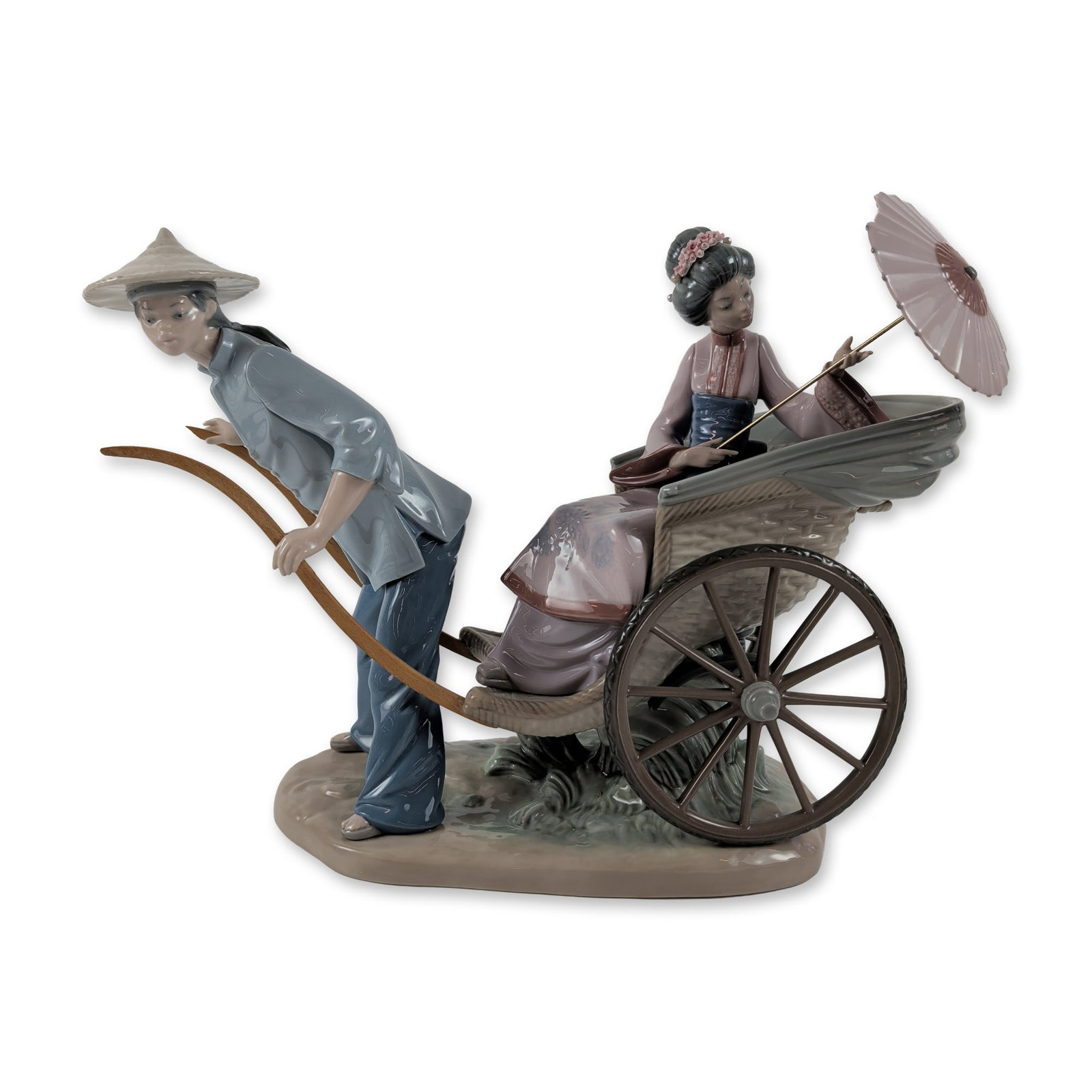Lladro Porcelain Figurine Rickshaw Ride (1 of 8)