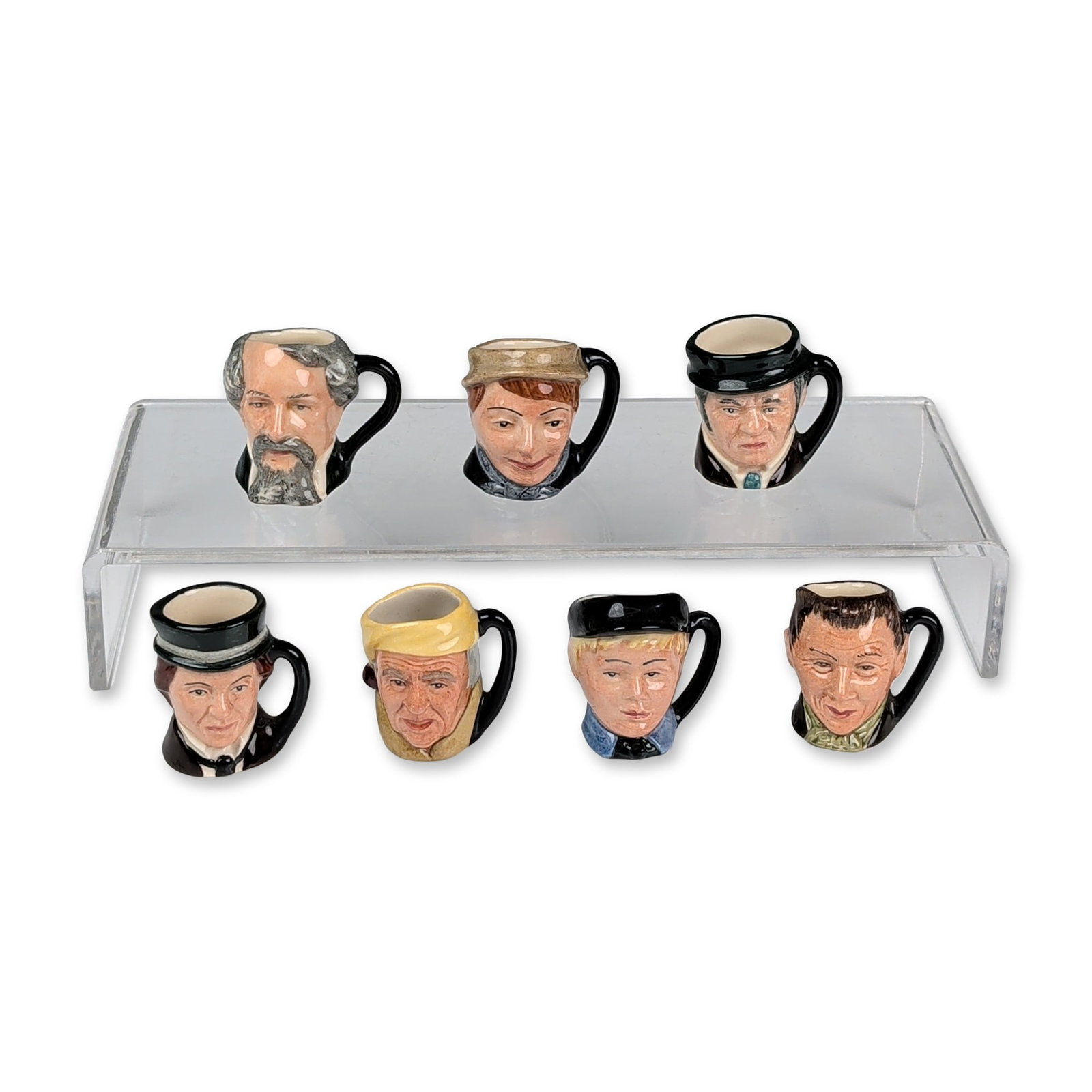 Collection of Seven Royal Doulton Dickens Series Tiny Character Jugs (1 of 4)