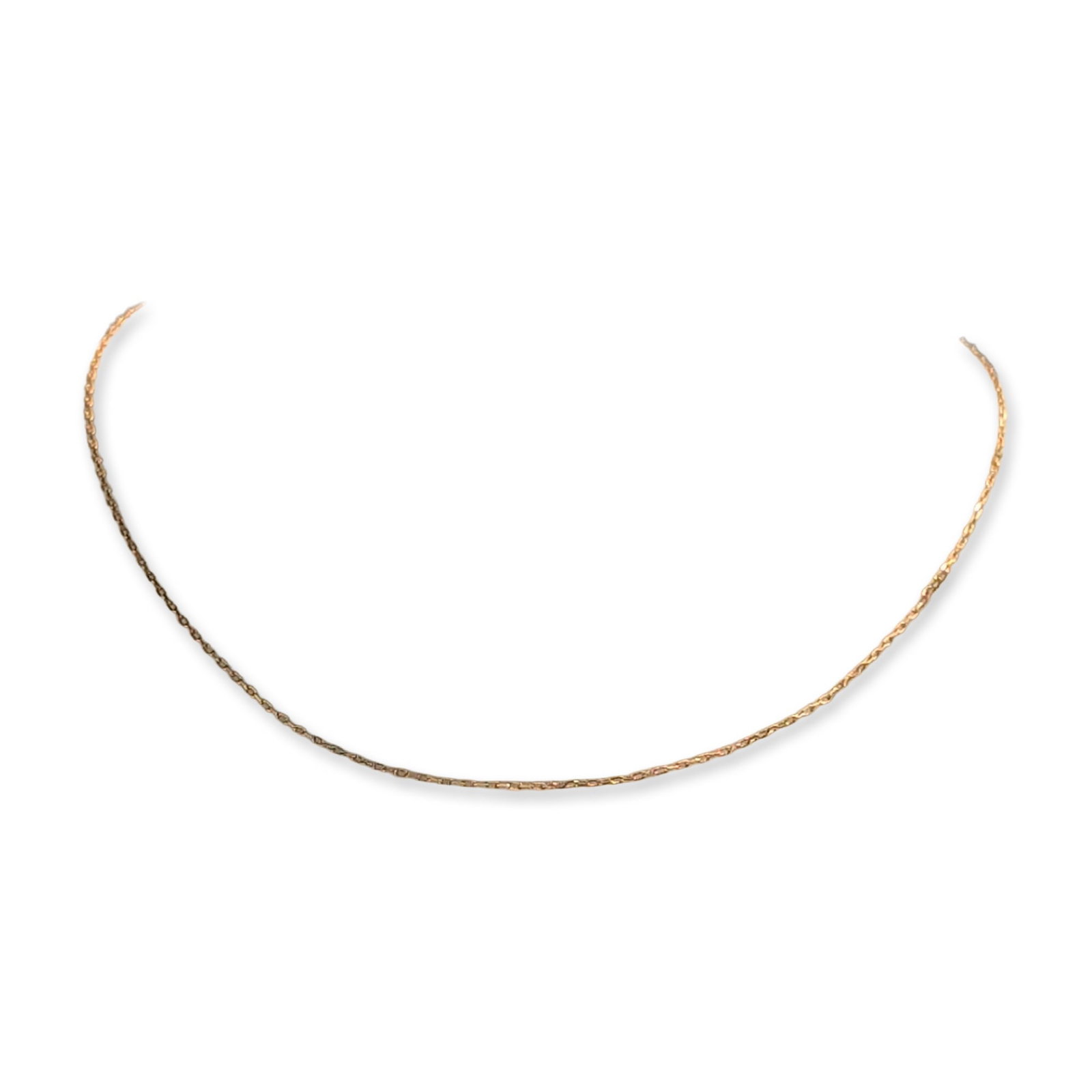 18K Yellow Gold Fine Chain Necklace: This long box chain necklace is a designer piece by David Yurman. It is crafted from sterling silver and features square-shaped box links measuring approximately 2.7mm in width. The necklace is fitted