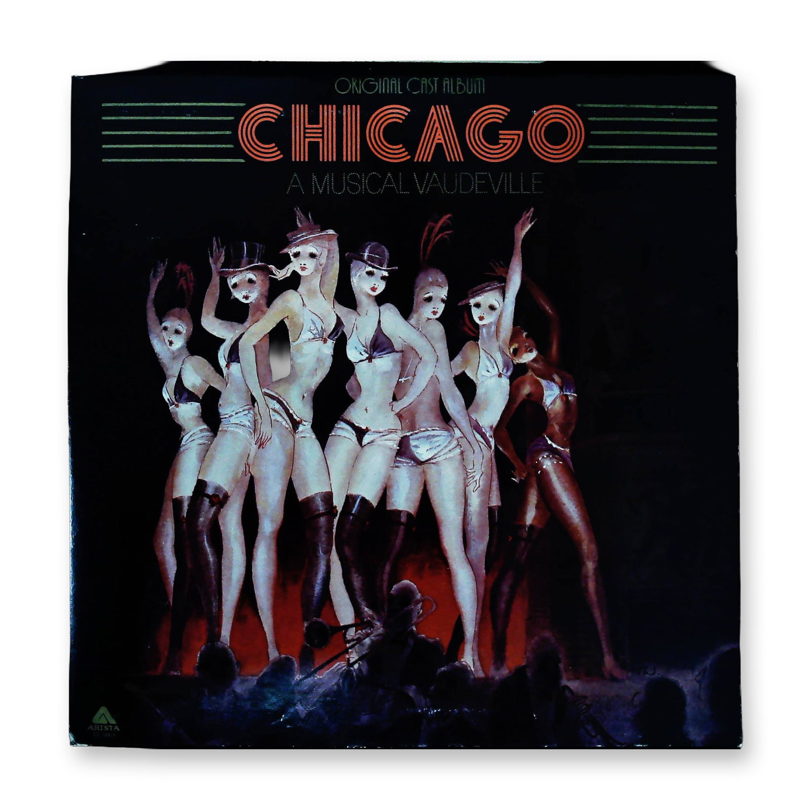 Chicago: A Musical Vaudeville Original Broadway Cast Recording, 1975: This is an original 1975 US pressing of the Chicago: A Musical Vaudeville original Broadway cast recording, released by Arista Records under catalog number AL 9005. The album features the original cas