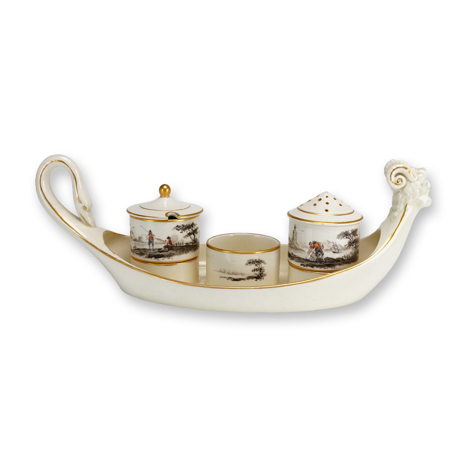 Wedgwood Vintage Porcelain Gondola Condiment Set (1 of 5)