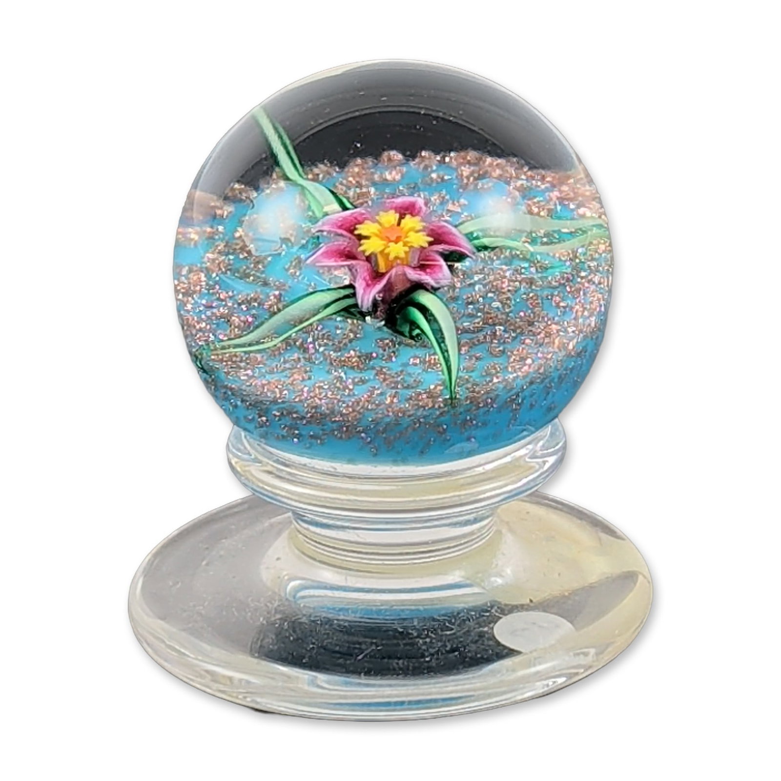 Charles Kaziun Junior Miniature Glass Pedestal Paperweight (1 of 5)