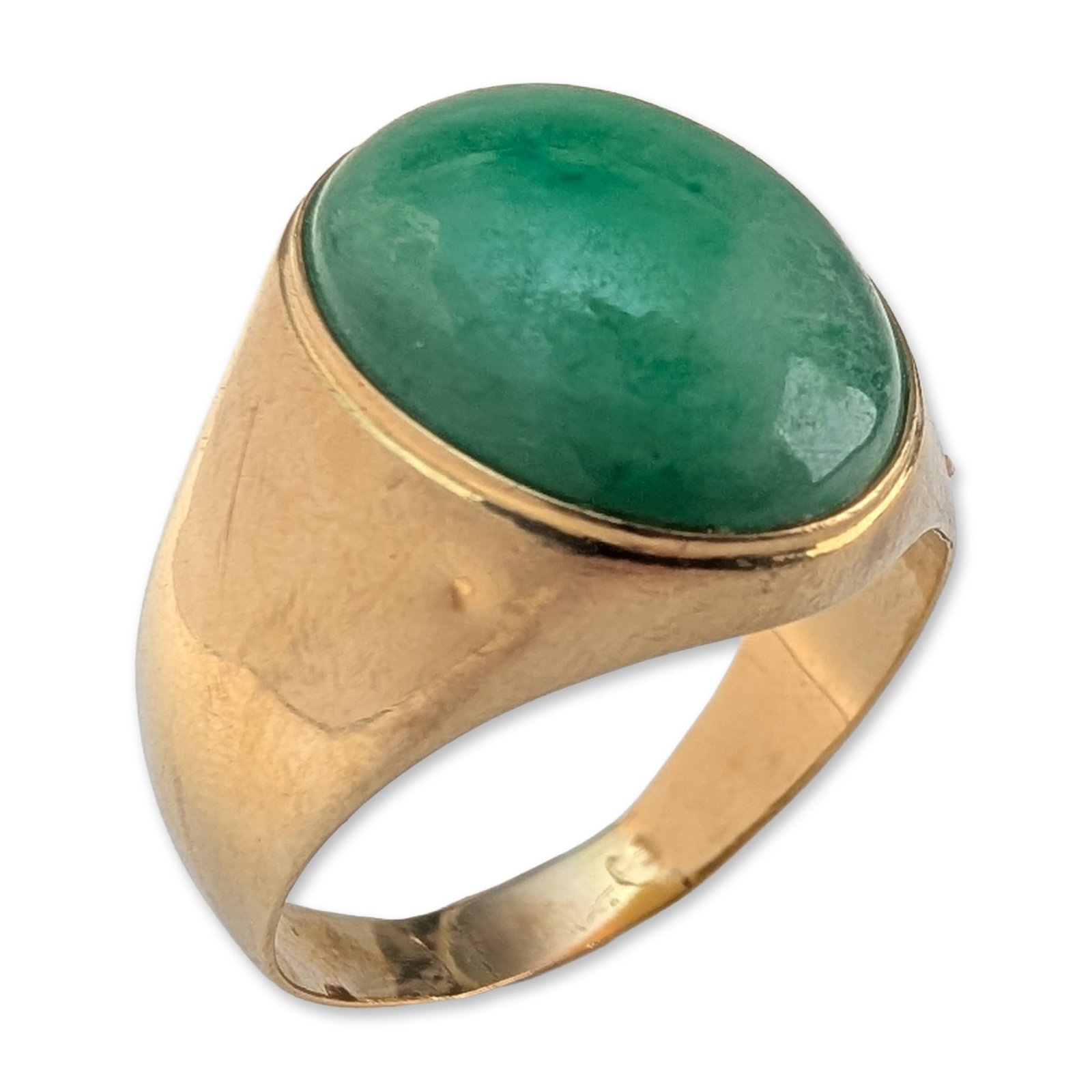 18K Gold and Jade Signet Ring (1 of 4)
