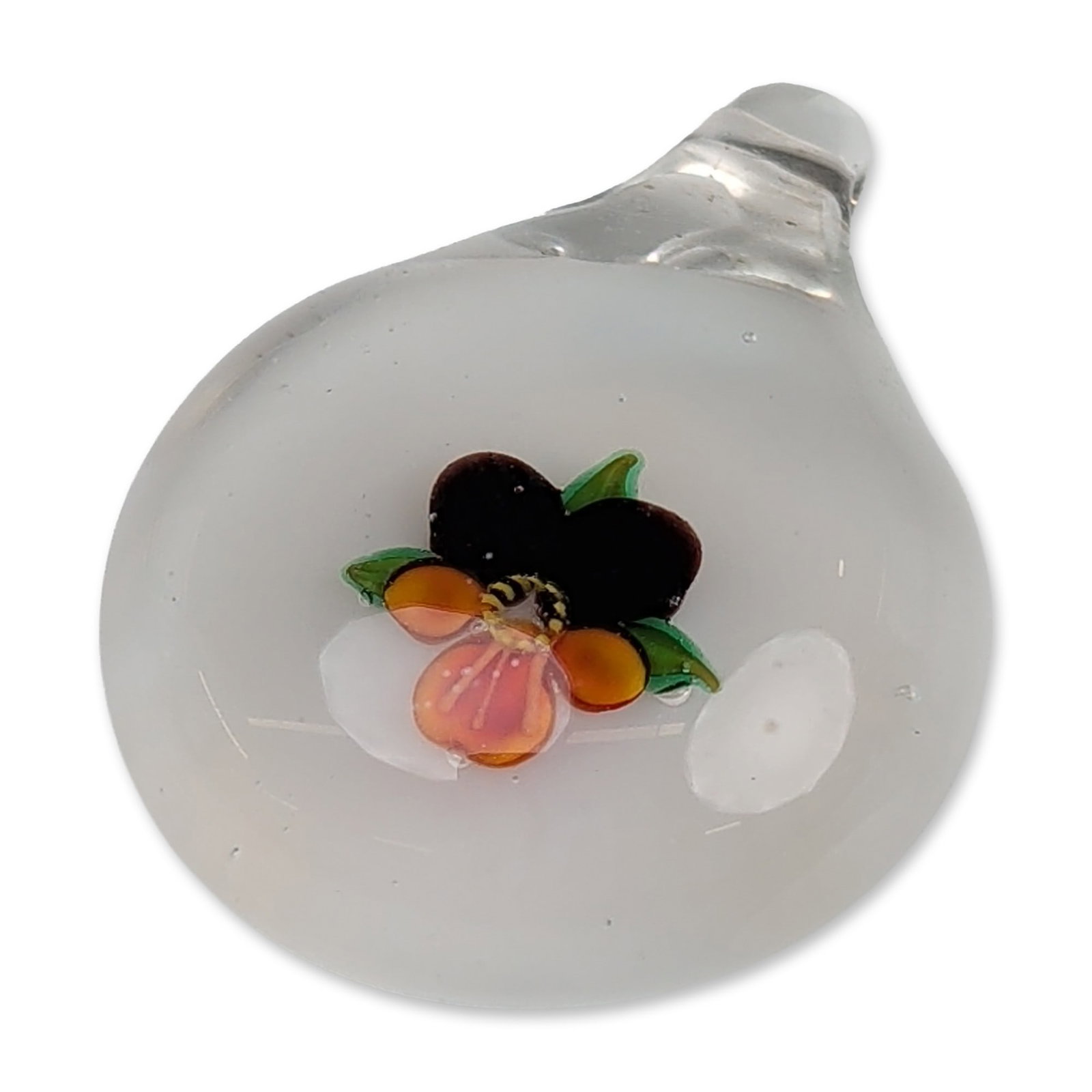 Robert Hansen Lampwork Pansy Glass Pendant (1 of 3)