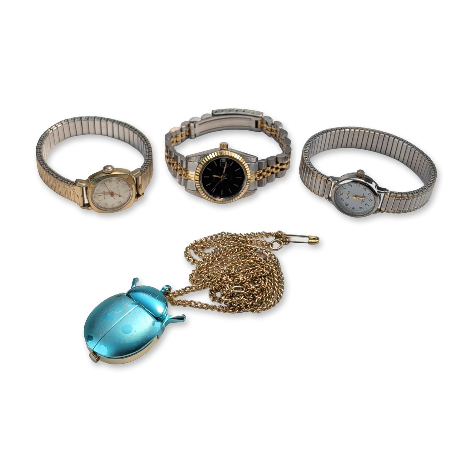 Group of Four Ladies' Wristwatches and Novelty Pendant Watch (1 of 6)
