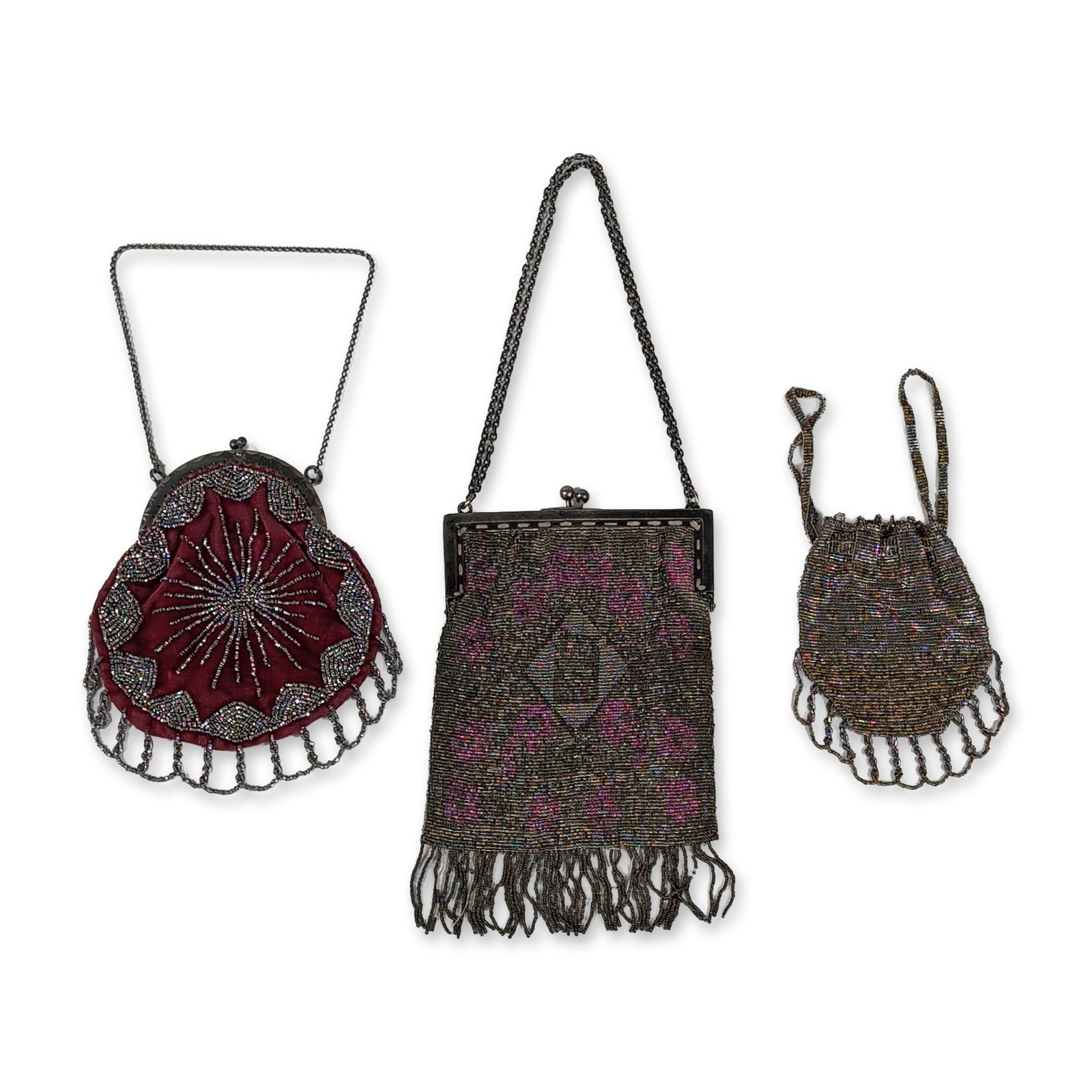 Three Art Deco and French Beaded Evening Bags (1 of 5)