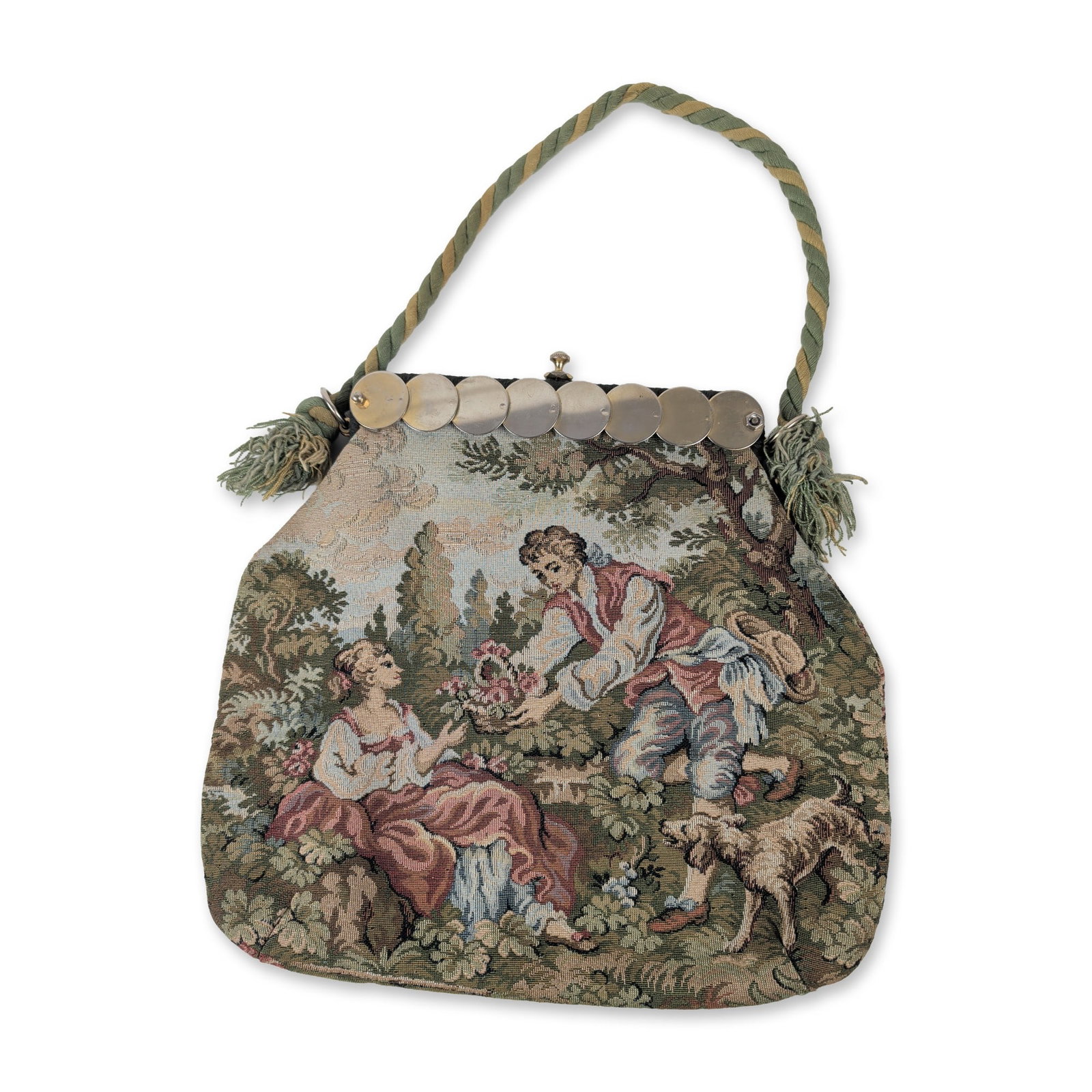 Italian Vintage Pastoral Tapestry Handbag (1 of 6)