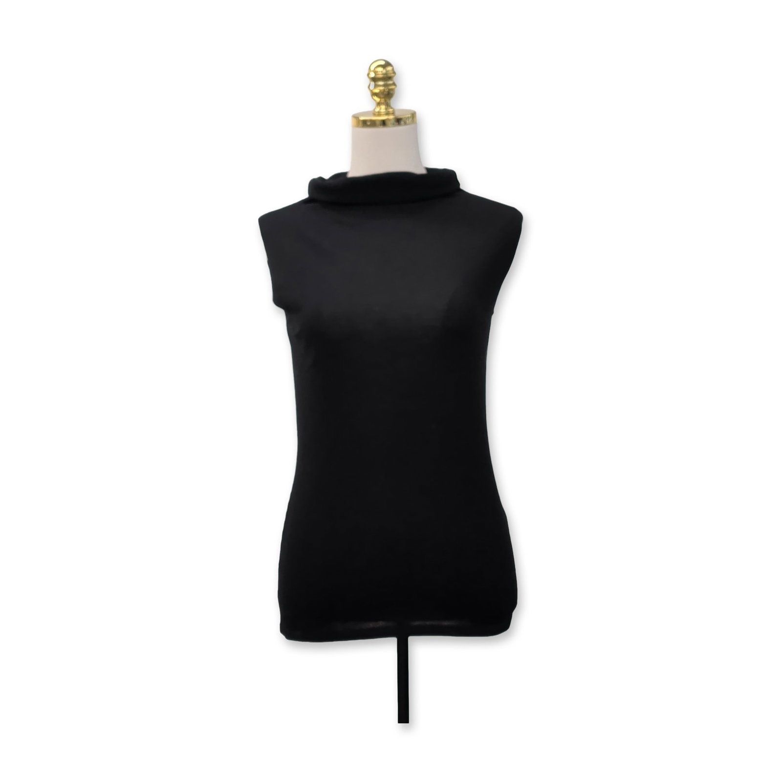Les Copains Italian Black Wool Sleeveless Top (1 of 3)