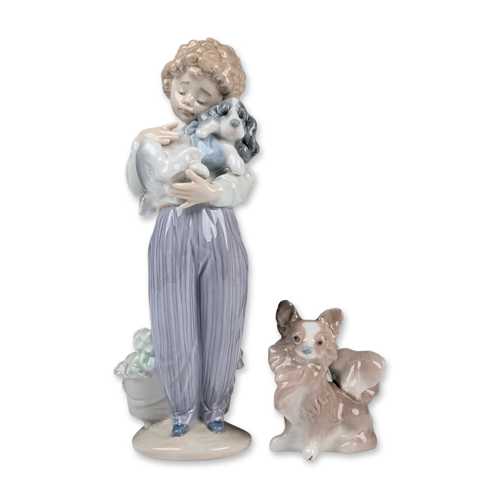 2pc Lladro Porcelain Figurines, My Buddy 01007609 and Small Dog 01004749 (1 of 3)