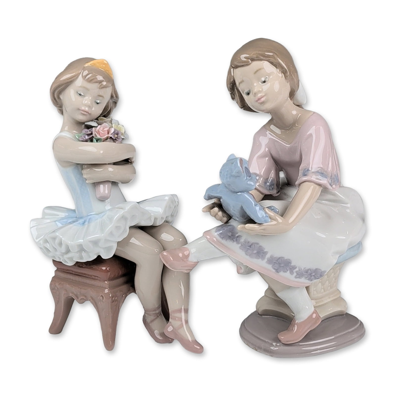 2pc Lladro Glazed Porcelain Figurines, First Performance 01006763 and Best Friend 01007620 (1 of 3)