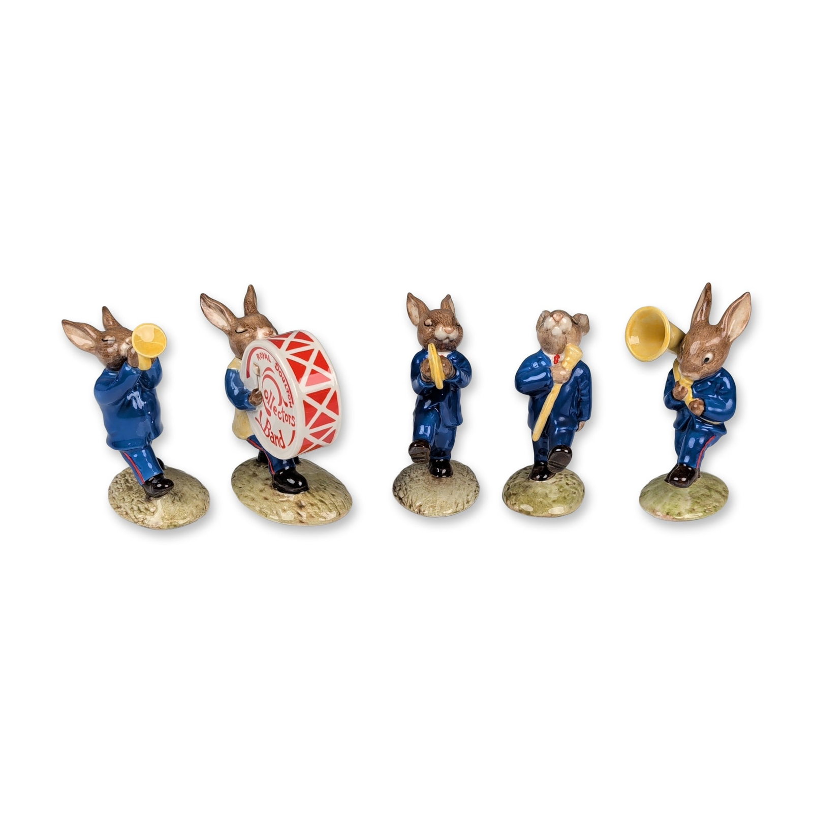 5pc Royal Doulton Bunnykins Blue Oompah Band Figurines (1 of 3)