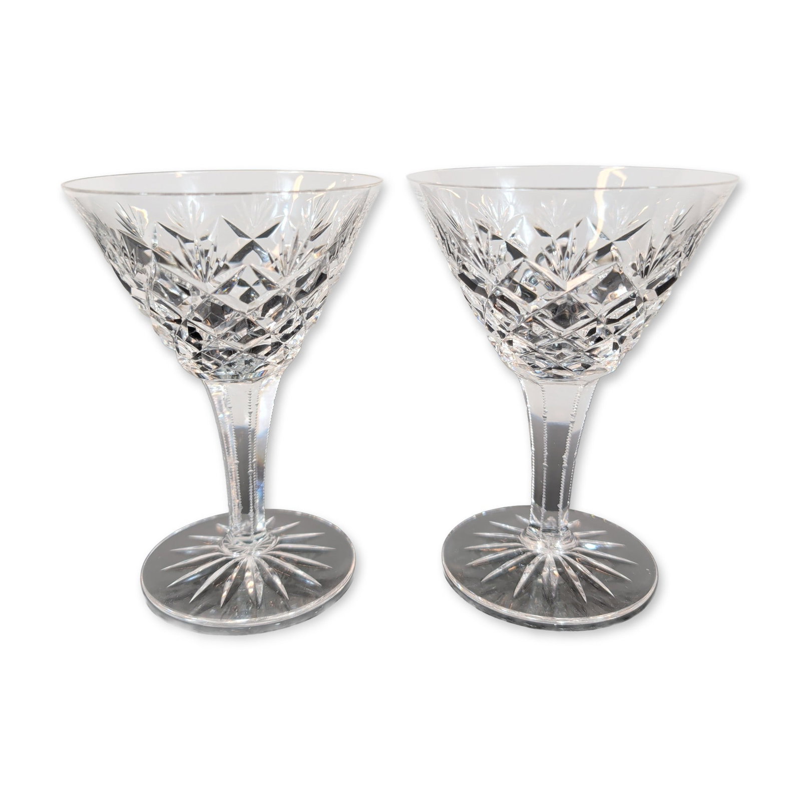 2pc Cut Crystal Coupes