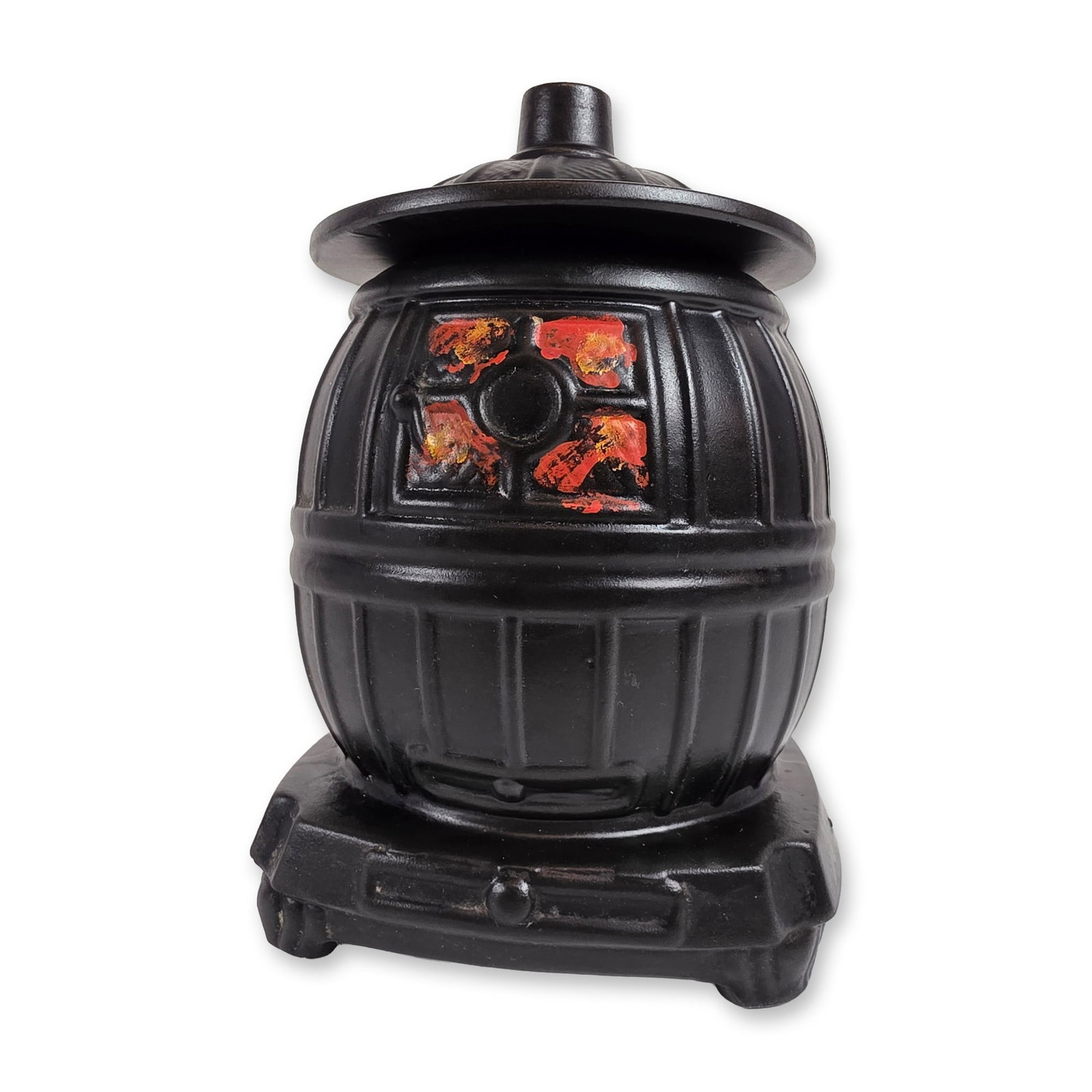 McCoy Ceramic Potbelly Stove Cookie Jar (1 of 4)