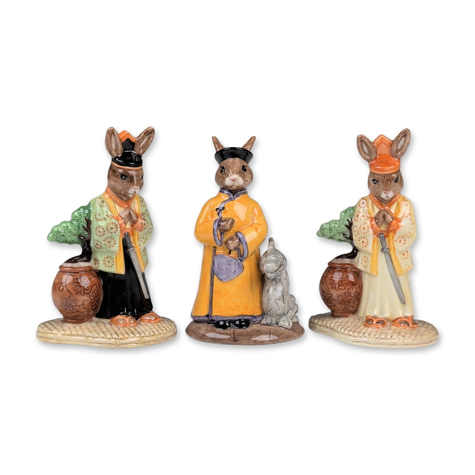 Trio of Royal Doulton Bunnykins Oriental Figurines (1 of 3)