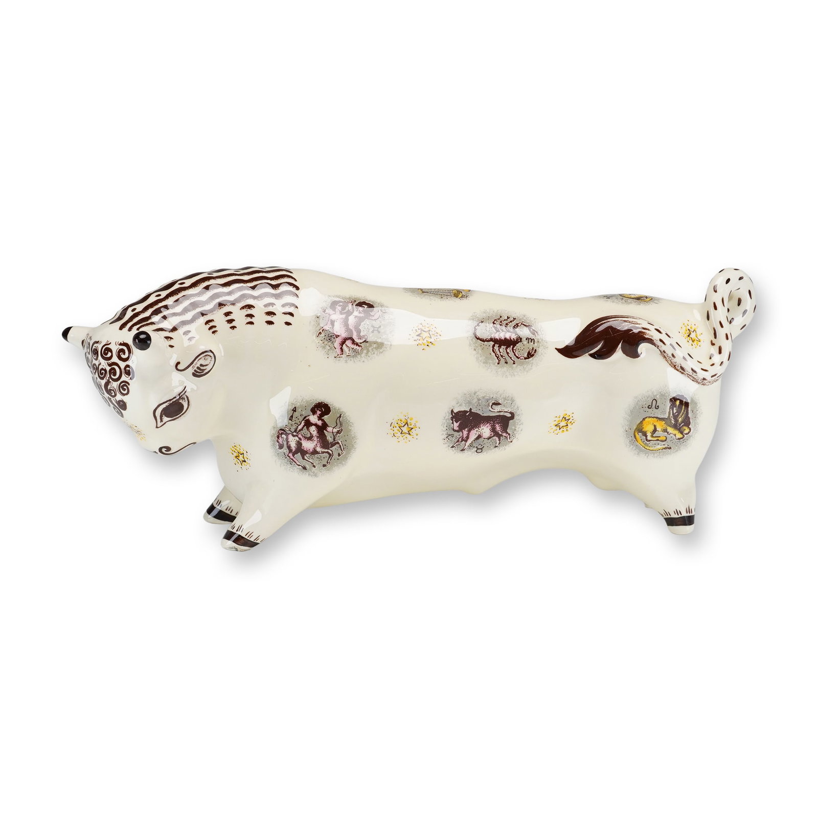 Wedgwood Queensware Taurus the Bull Zodiac Figurine Designed by Arnold Machin (1 of 5)
