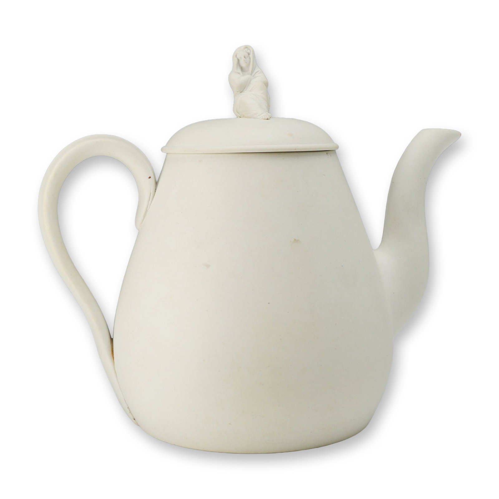 19th Century Wedgwood Unglazed Drabware Teapot with Widow Finial (1 of 3)
