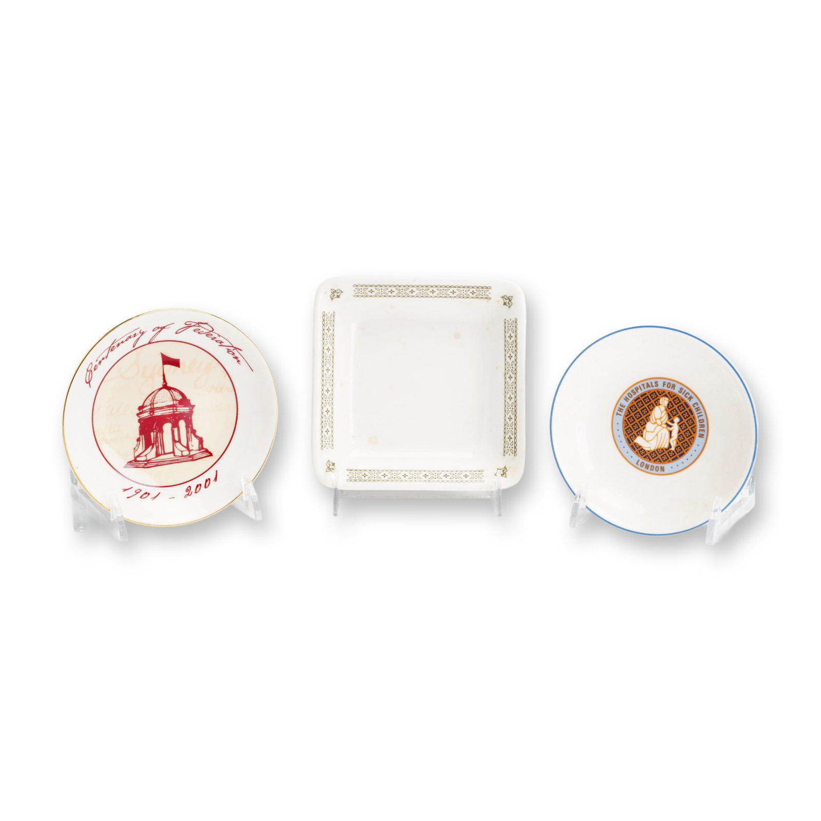 3pc Wedgwood Bone China Commemorative Trinket Dishes (1 of 3)
