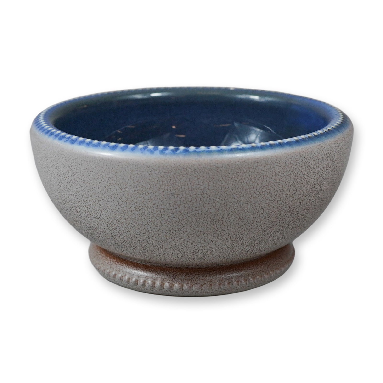Wedgwood Norman Wilson Footed Bowl with Cobalt Blue and Crackle Glaze (1 of 3)
