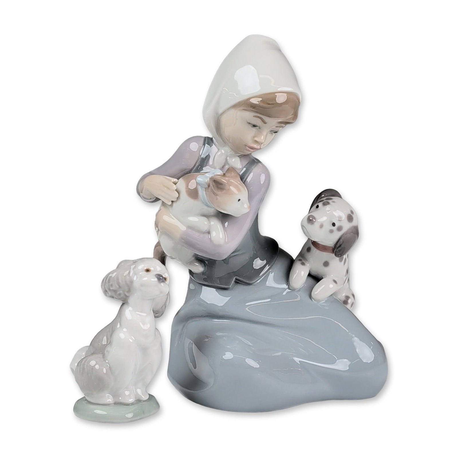 2pc Lladro Porcelain Figurines, Little Friskies 01005032 & A Friend for Life 01007685 (1 of 3)
