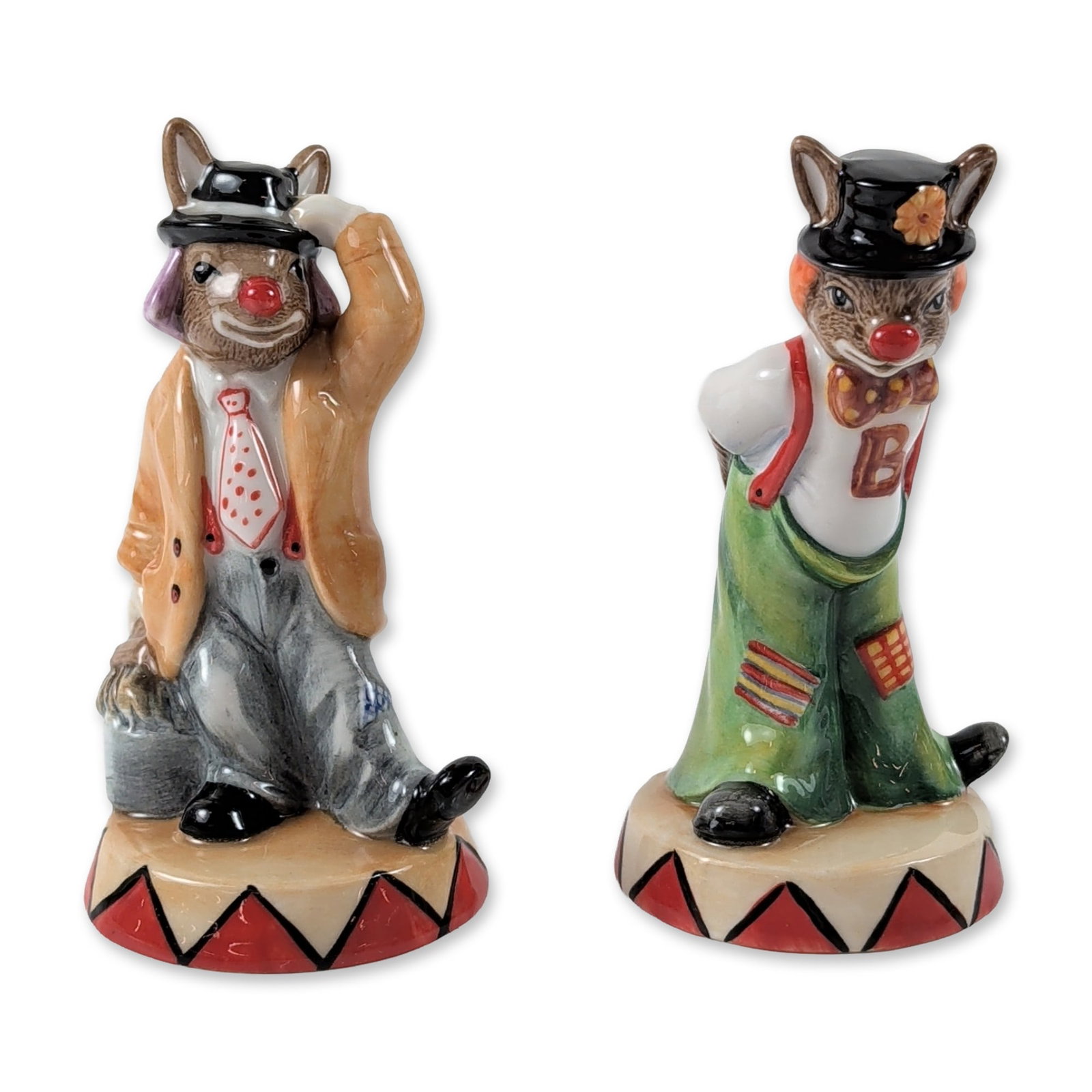 2pc Royal Doulton Bunnykins Clown Figurines (1 of 4)