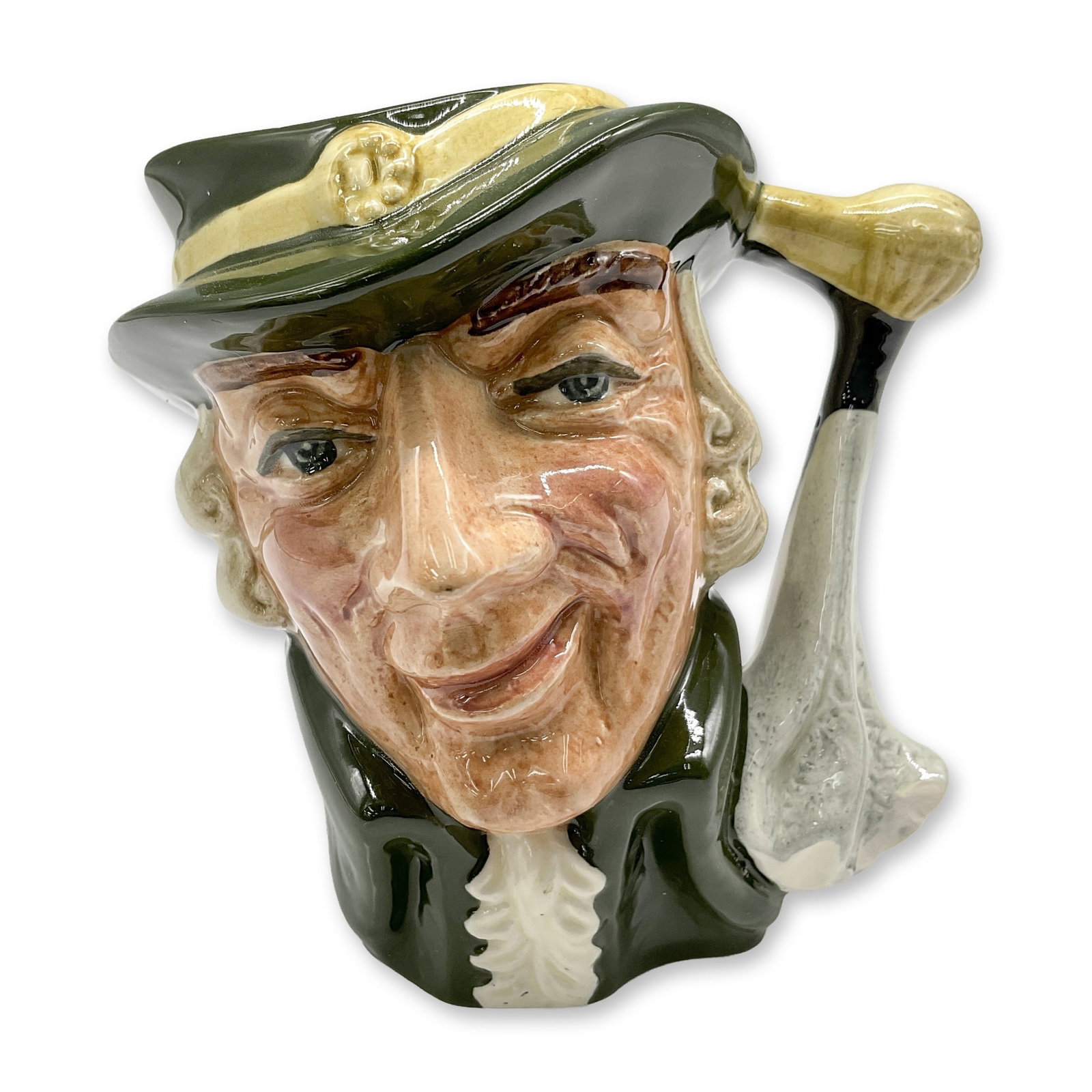Regency Beau D6562 - Small - Royal Doulton Character Jug: Green coat; green and yellow hat. Royal Doulton backstamp. Artist: David B. Biggs Dimensions: 4.25"H Date or Era: 1962 - 1967 Manufacturer or Brand: Royal Doulton Country of Origin: England