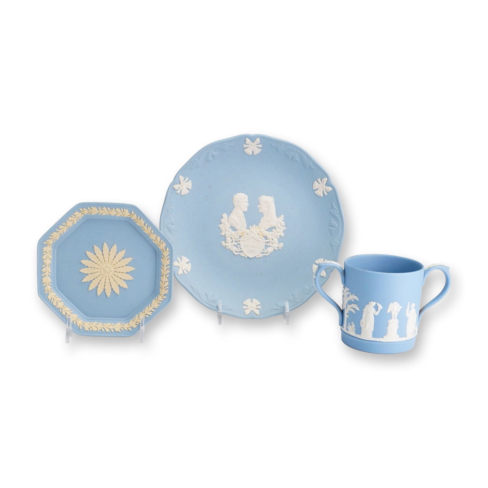 Wedgwood Blue Jasperware Three Piece Collection (1 of 3)