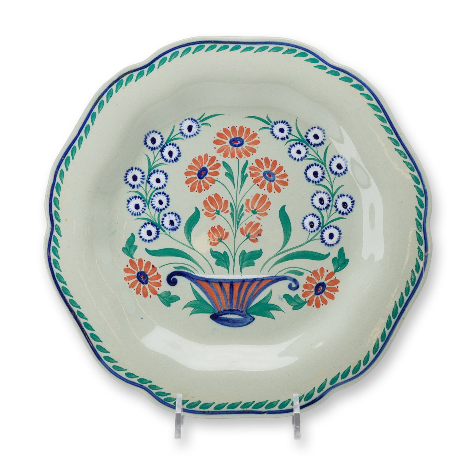 Wedgwood Queen's Ware Queen's Shape Hand Painted Floral Plate (1 of 3)