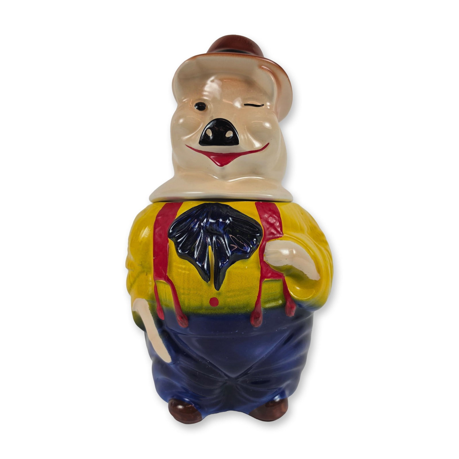 McCoy Ceramic Winking Pig Cookie Jar (1 of 4)