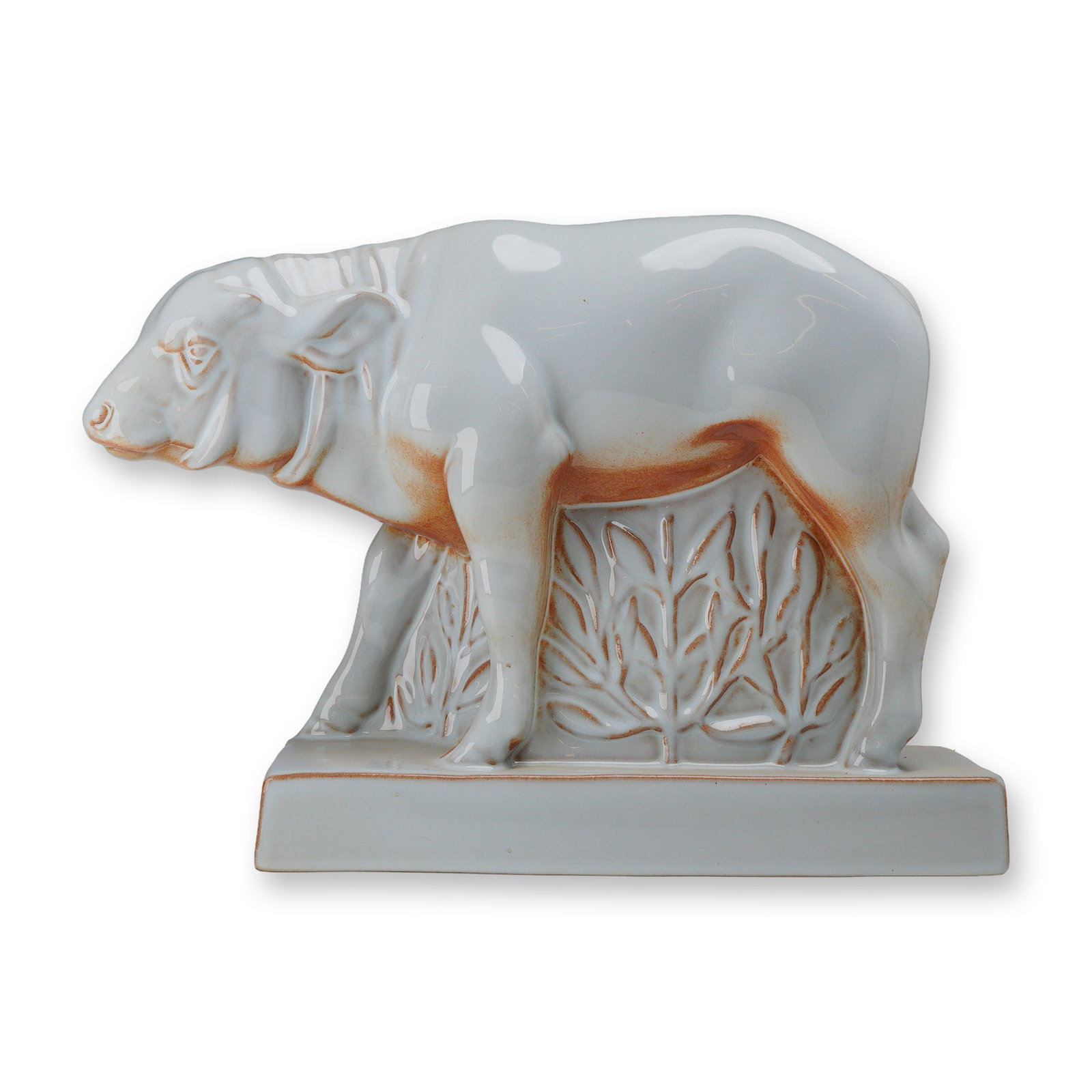 Wedgwood by John Skeaping Gray Glazed Figurine, Buffalo (1 of 5)