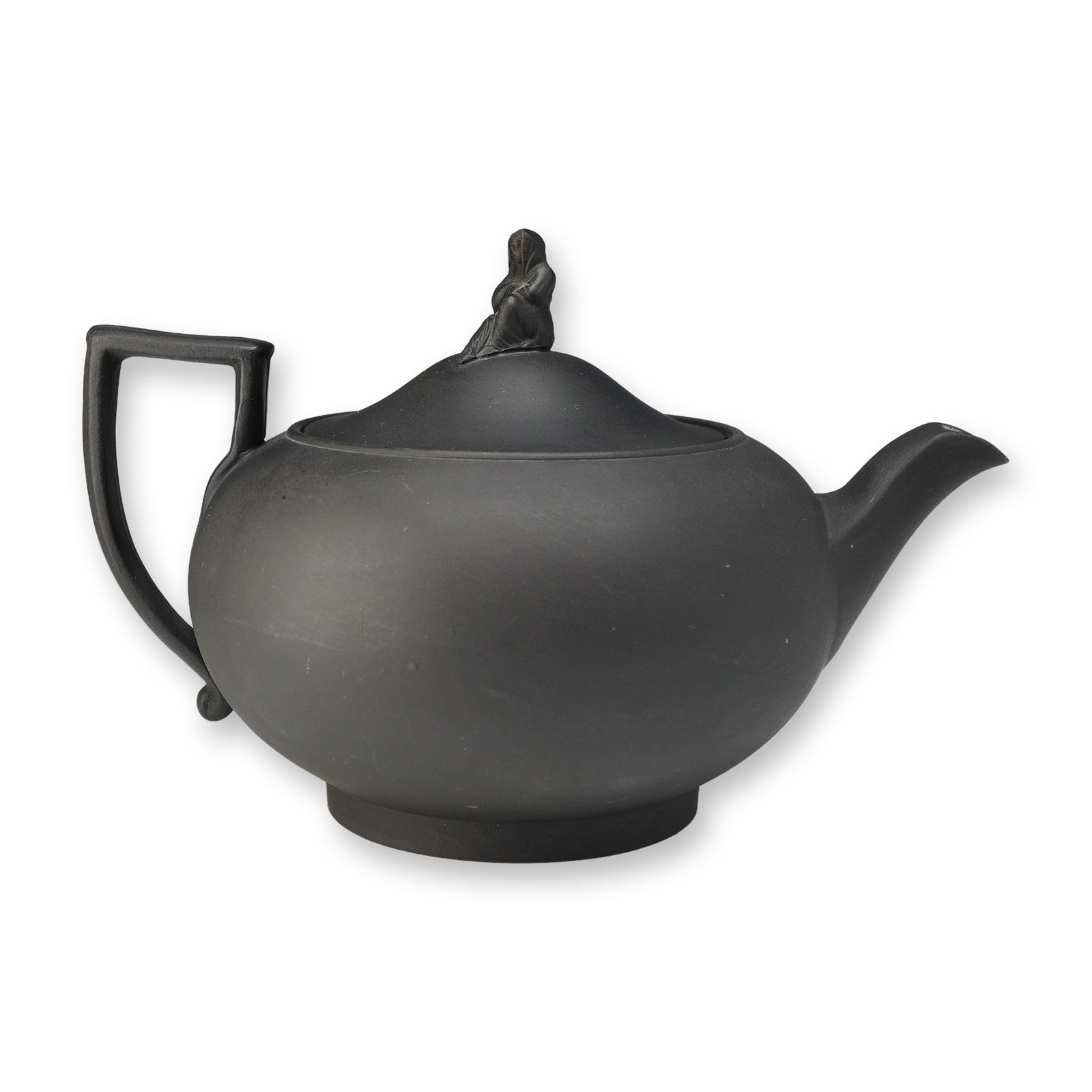 Wedgwood Black Basalt Jasper Lidded Teapot with Sybil Finial (1 of 3)