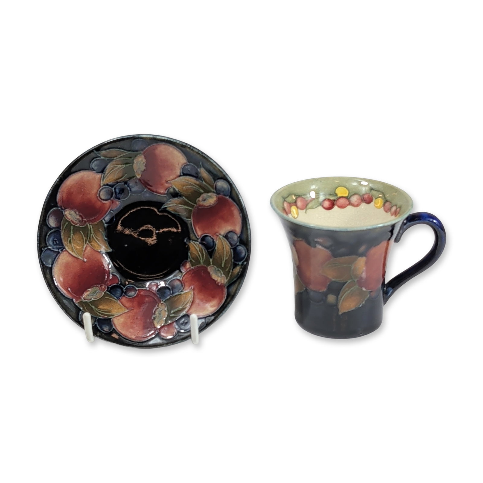 Moorcroft Pomegranate Cup and Saucer Set (1 of 5)