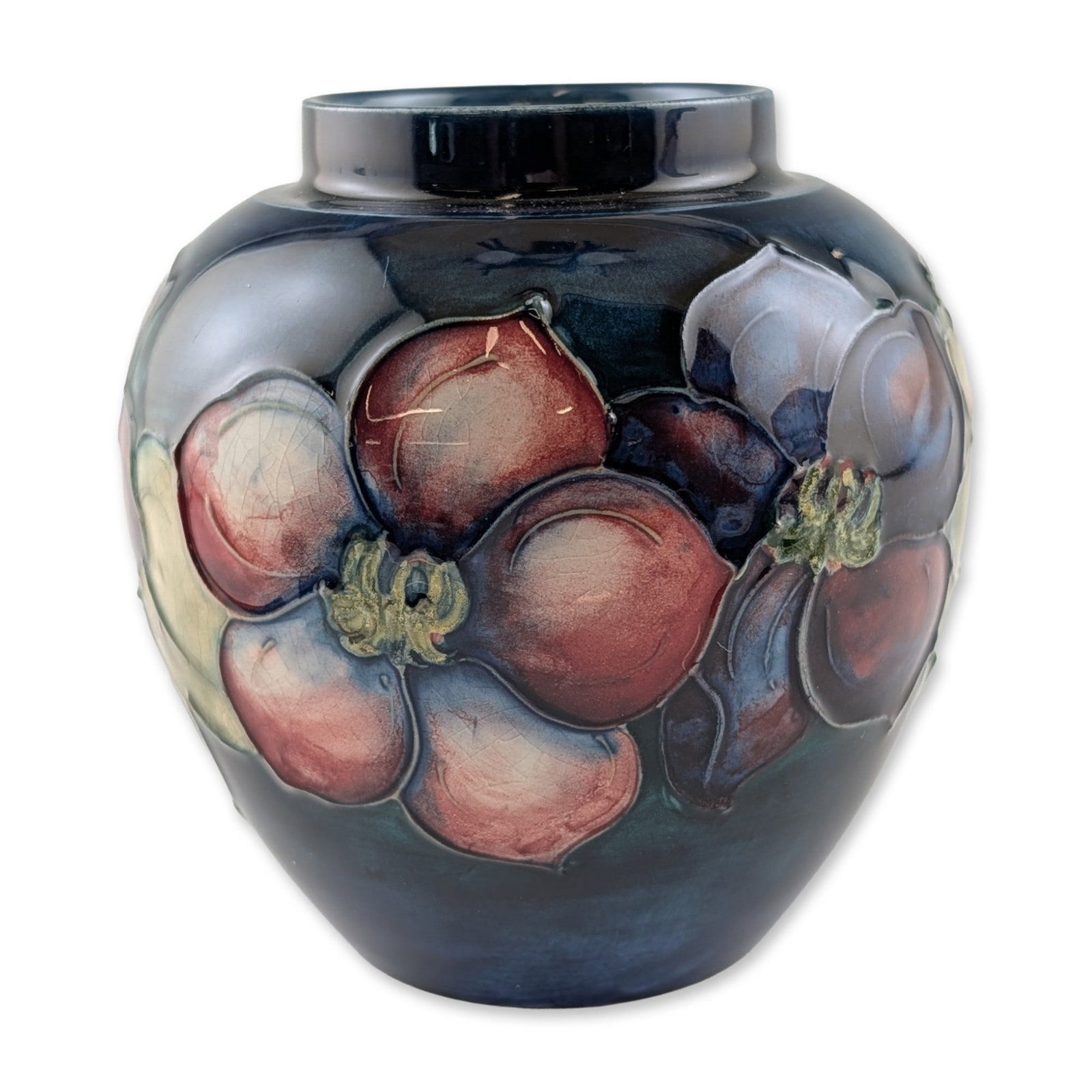 Moorcroft Clematis Pattern Ceramic Vase (1 of 3)