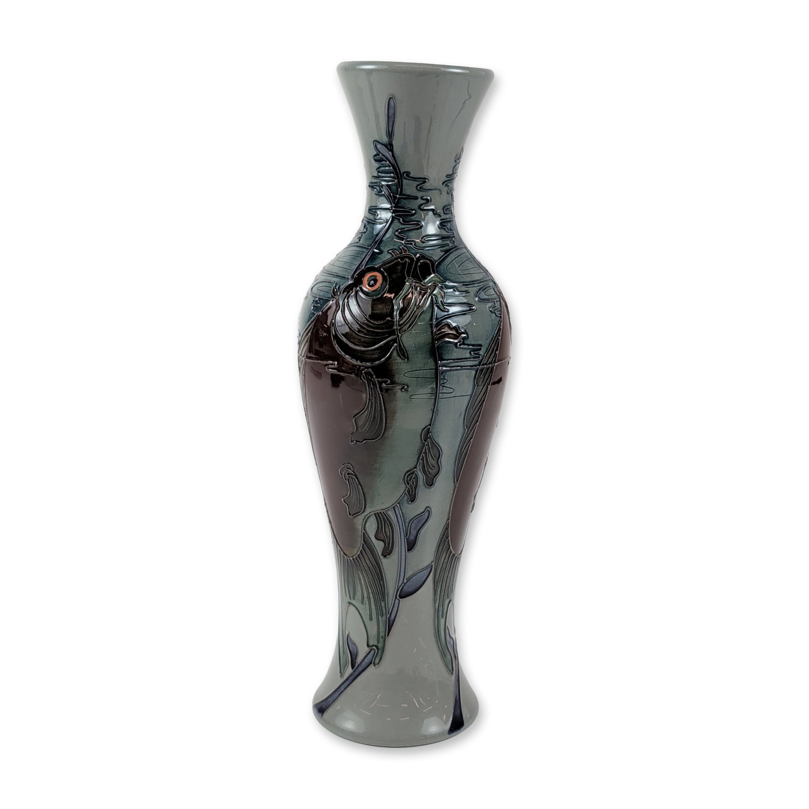Moorcroft England Tail Dance Trial Pottery Vase (1 of 4)