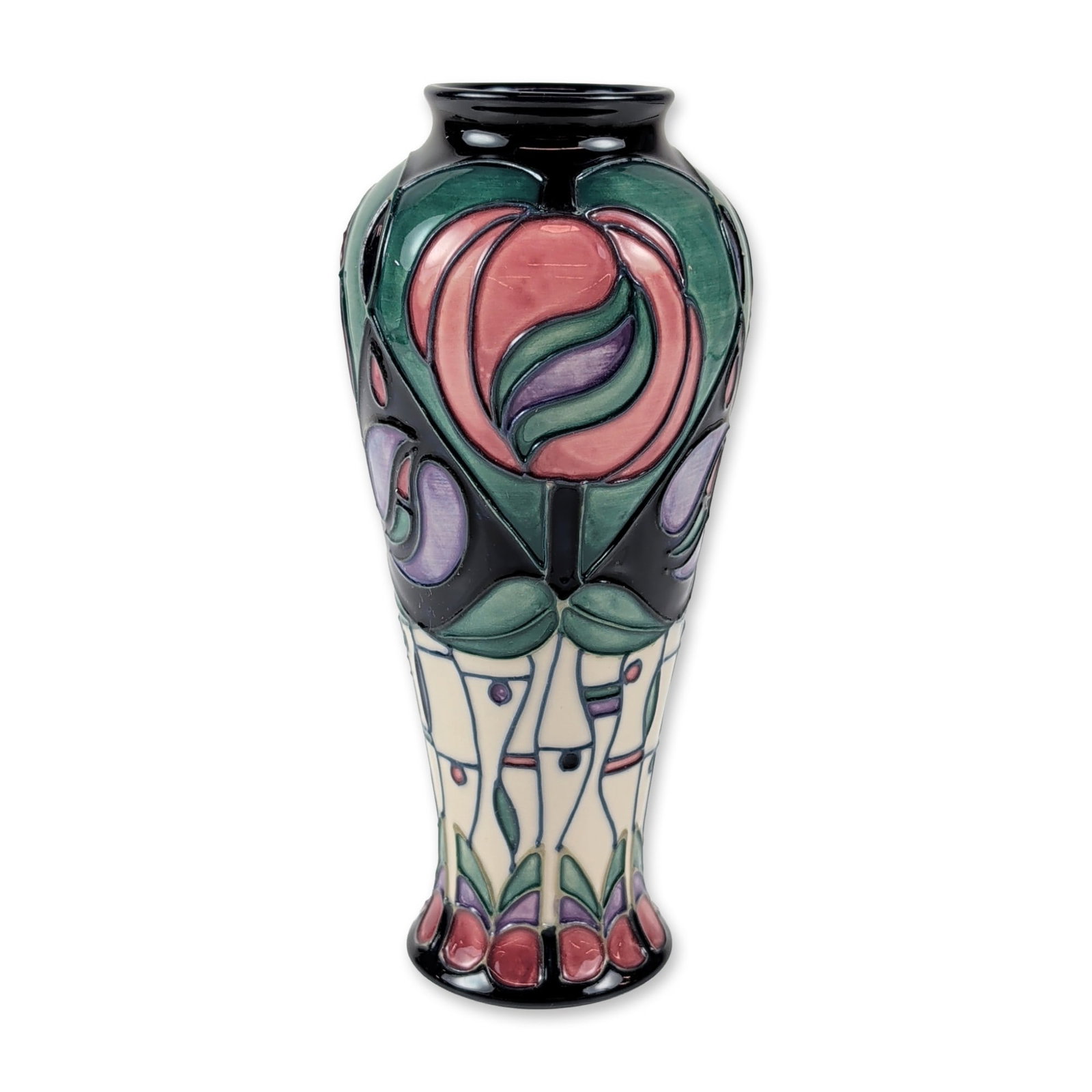Moorcroft Tribute to Charles Rennie Mackintosh Pottery Vase (1 of 4)