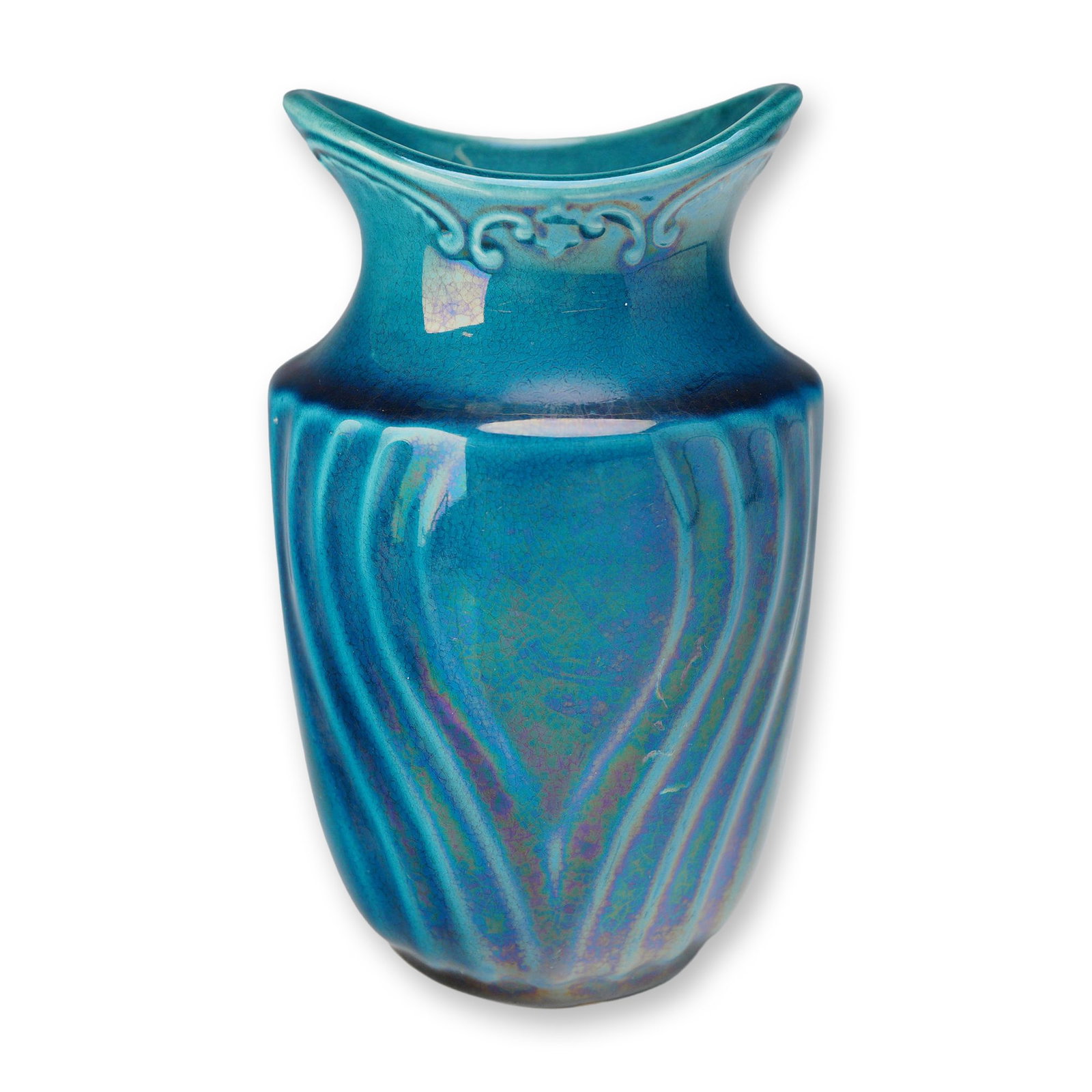 Wedgwood Blue Luster Glazed Vase, circa 1880 (1 of 3)
