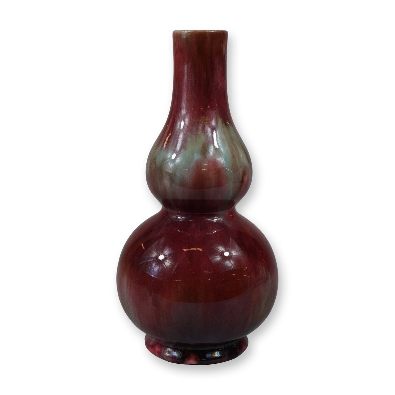 Wedgwood Porcelain Flambe Glaze Double Gourd Vase (1 of 3)
