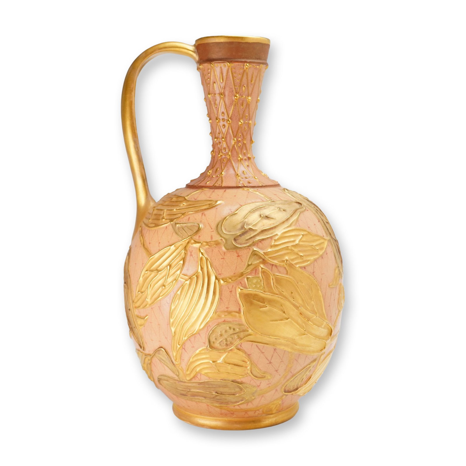 Wedgwood Raised Gold Relief Decorated Ivory Ware Ewer (1 of 4)