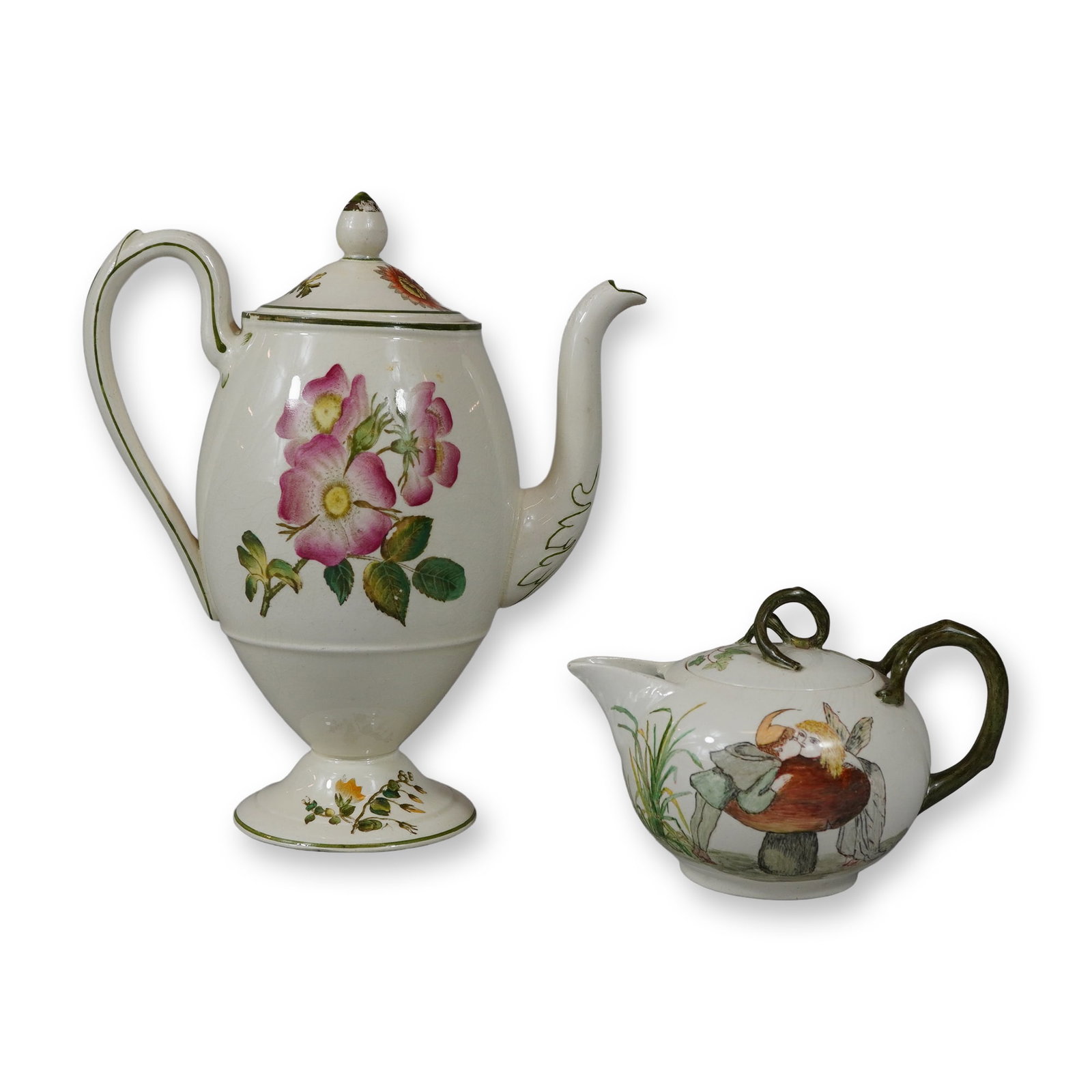 2pc Wedgwood Hand Painted Ceramic Lidded Pots (1 of 3)