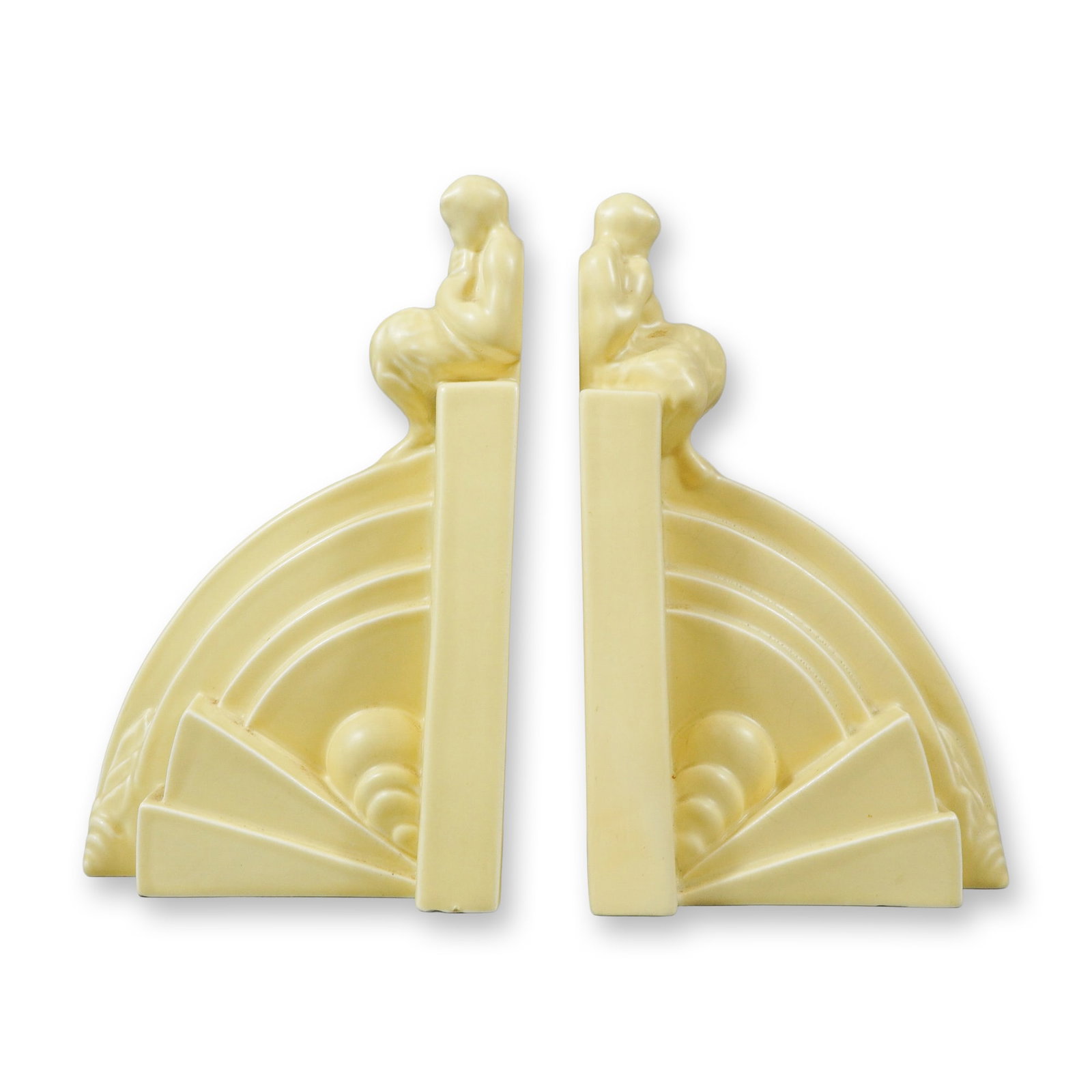 A Pair of Wedgwood Art Deco Glazed Ceramic Figural Bookends (1 of 5)