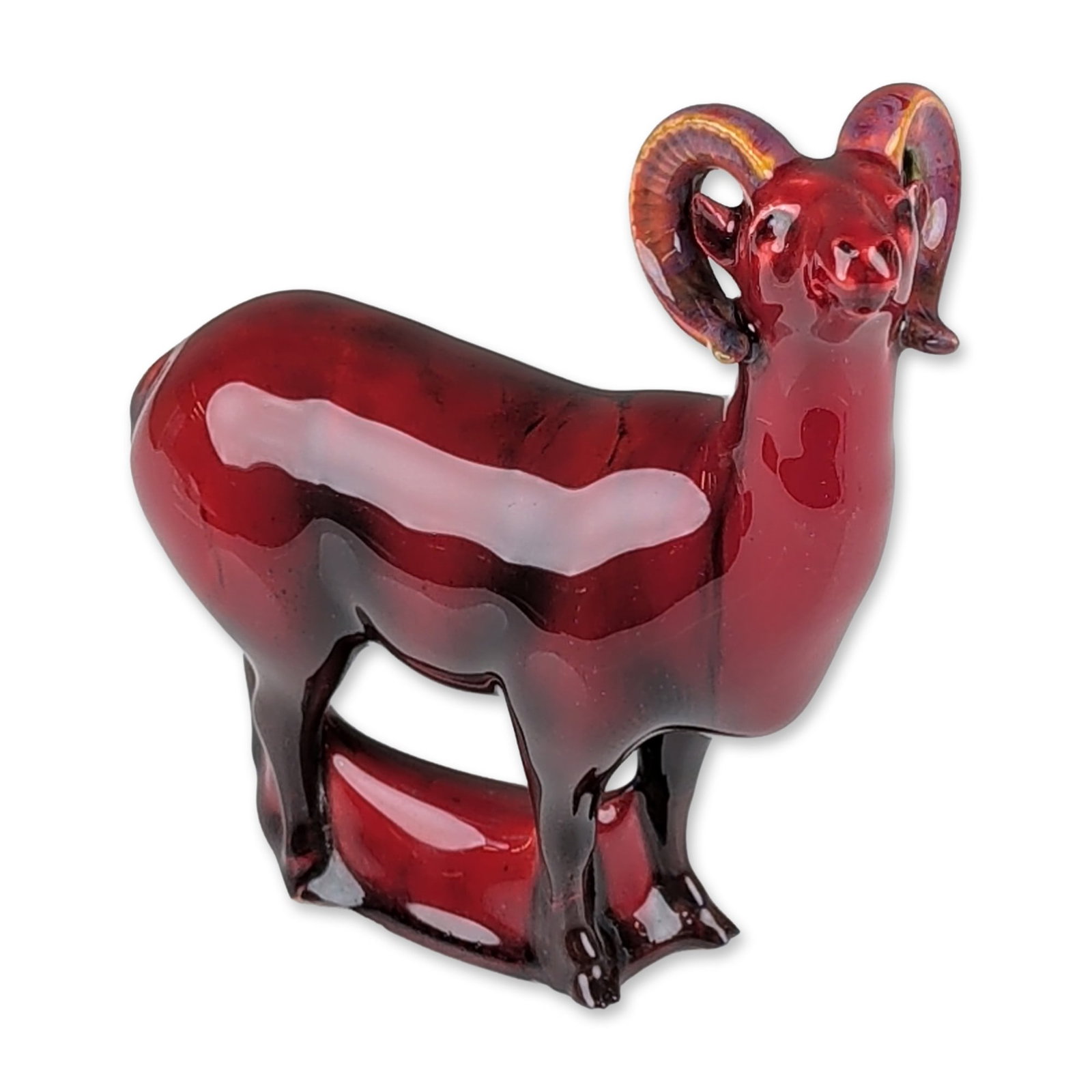 Royal Doulton Prototype Flambe Bone China Mountain Goat Figurine (1 of 5)
